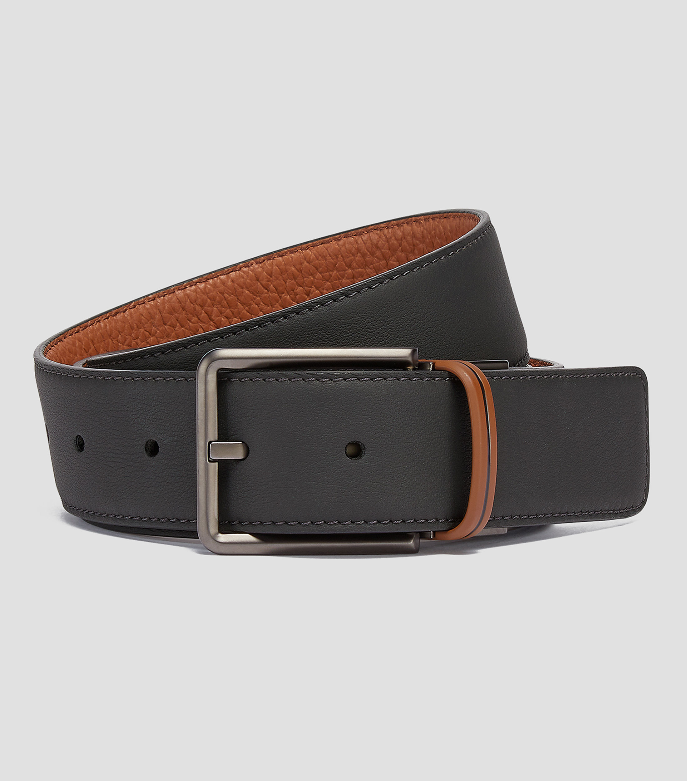 Cinturón Reversible en Piel Casual Hombre