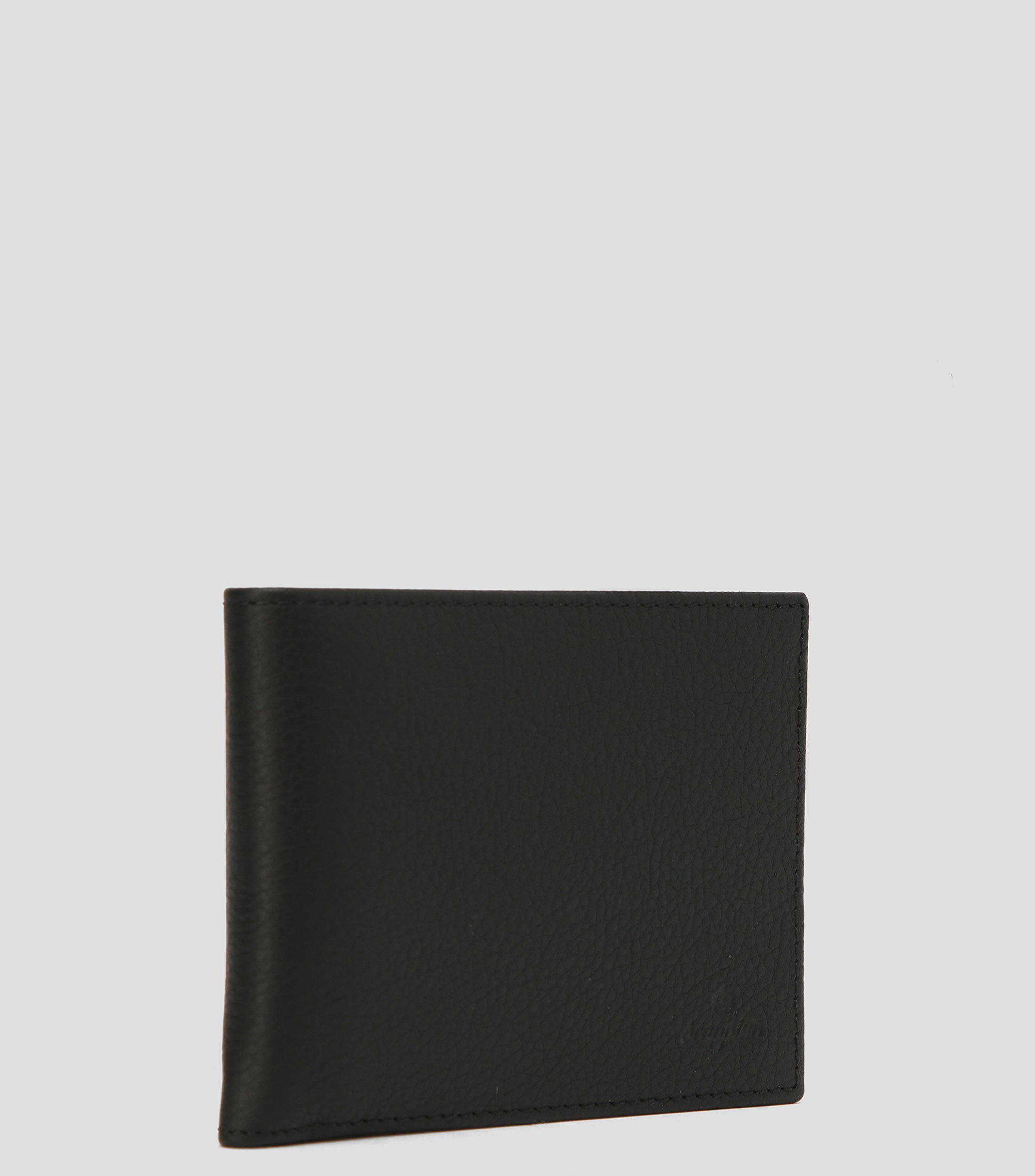 Cartera bifold en piel con textura Hombre