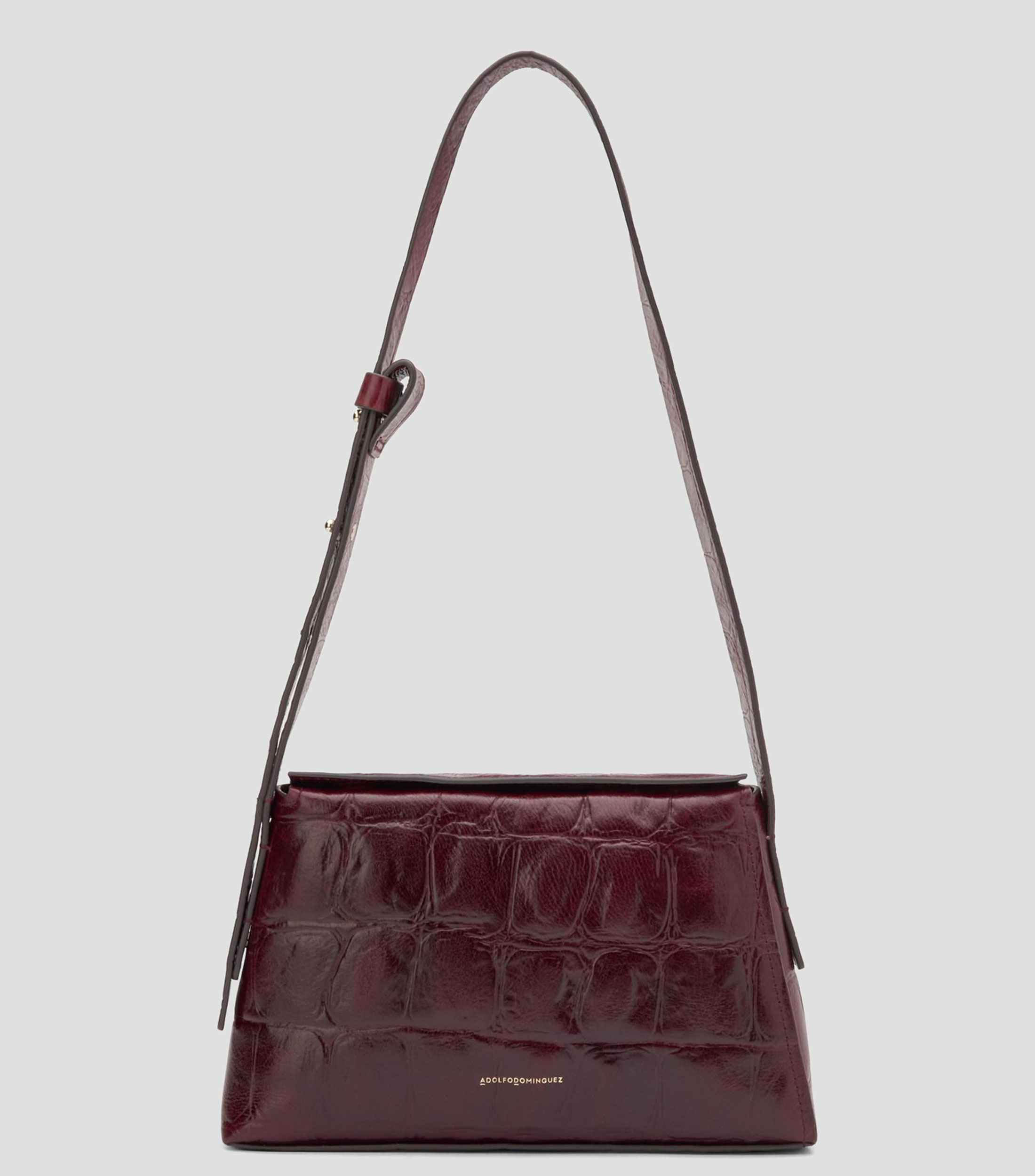 Bolsa mini crossbody en piel sólido Mujer