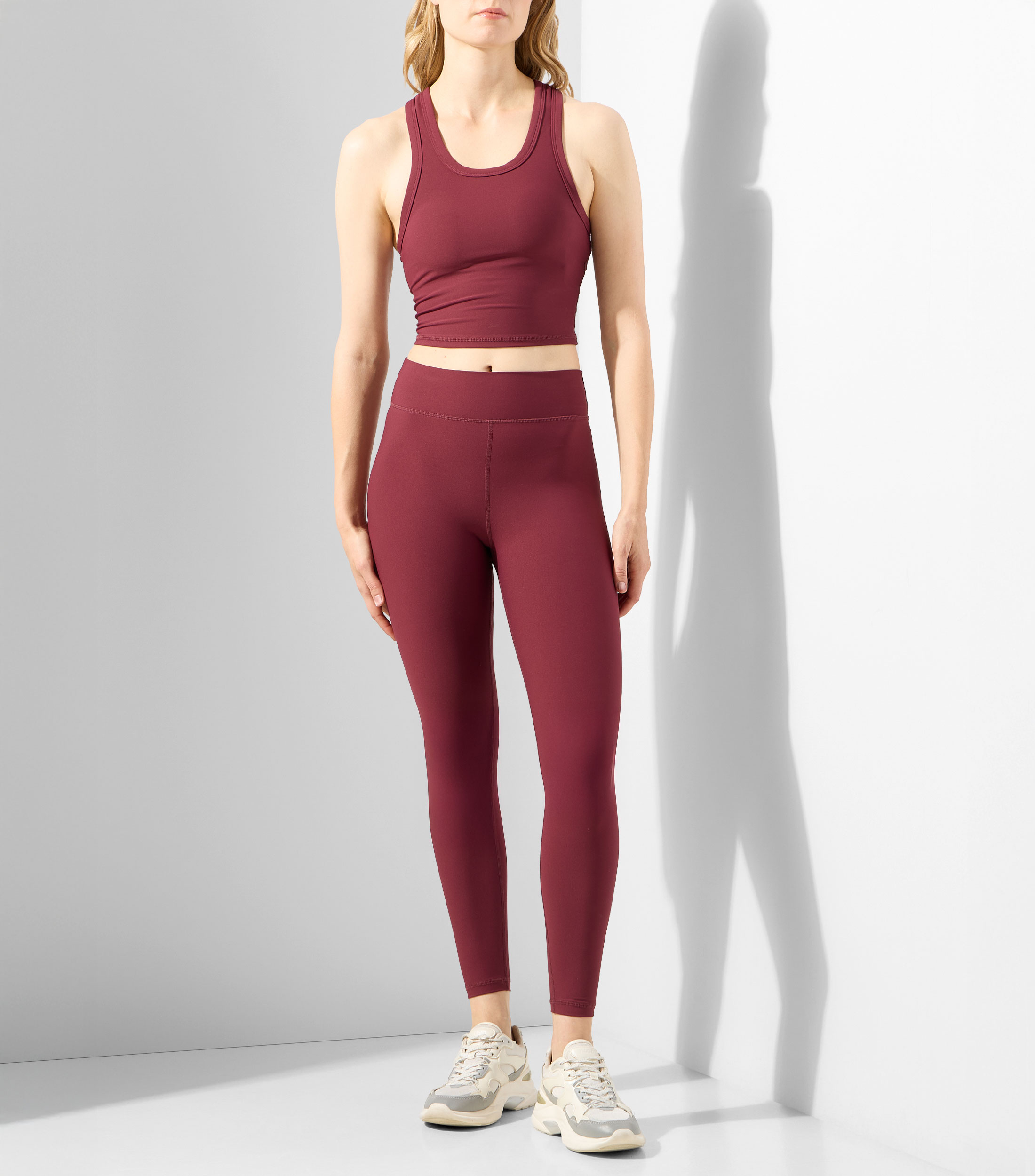 Tank para entrenamiento cuello redondo sin mangas liso Mujer