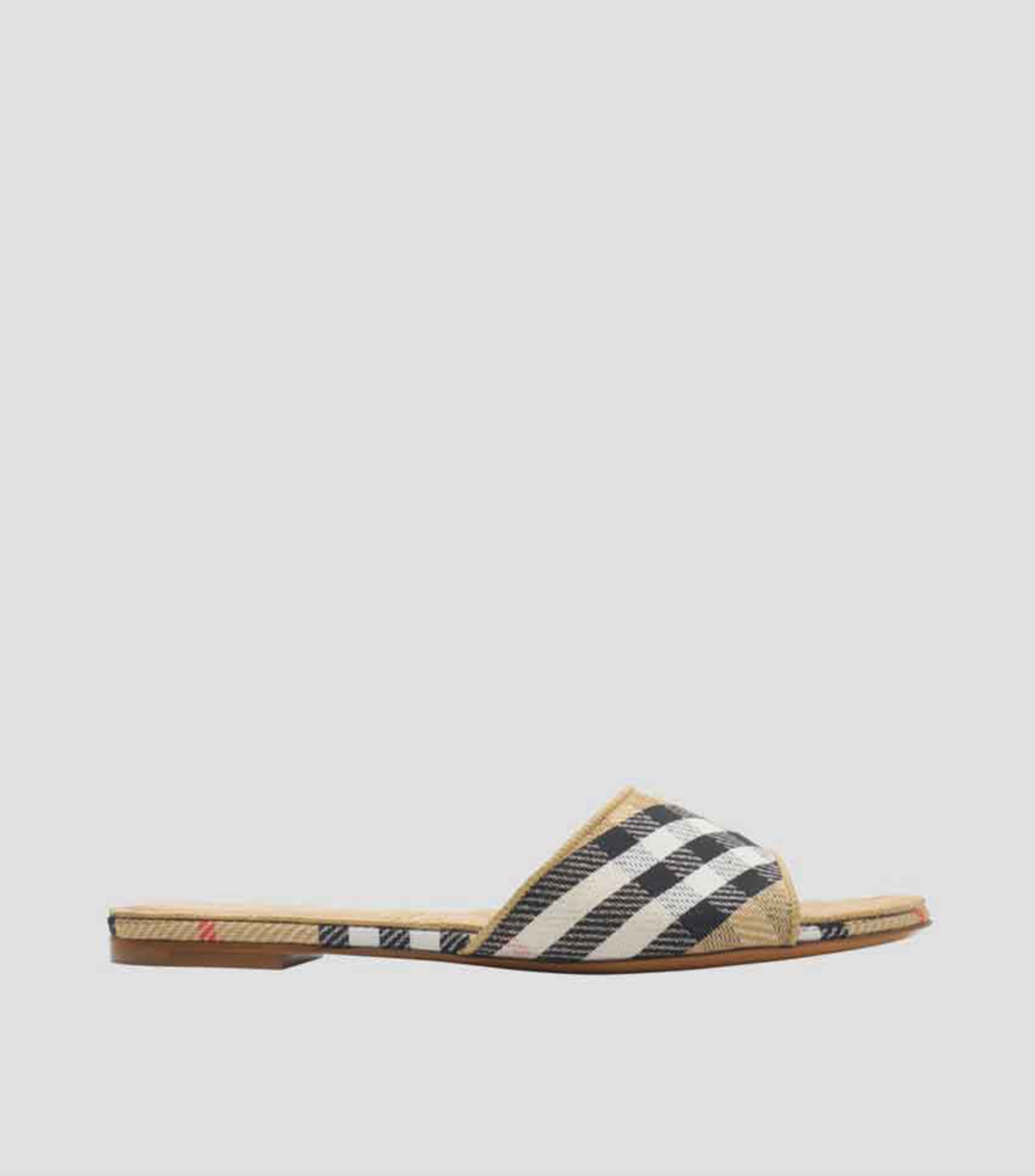 Sandalias planas cuadros Mujer