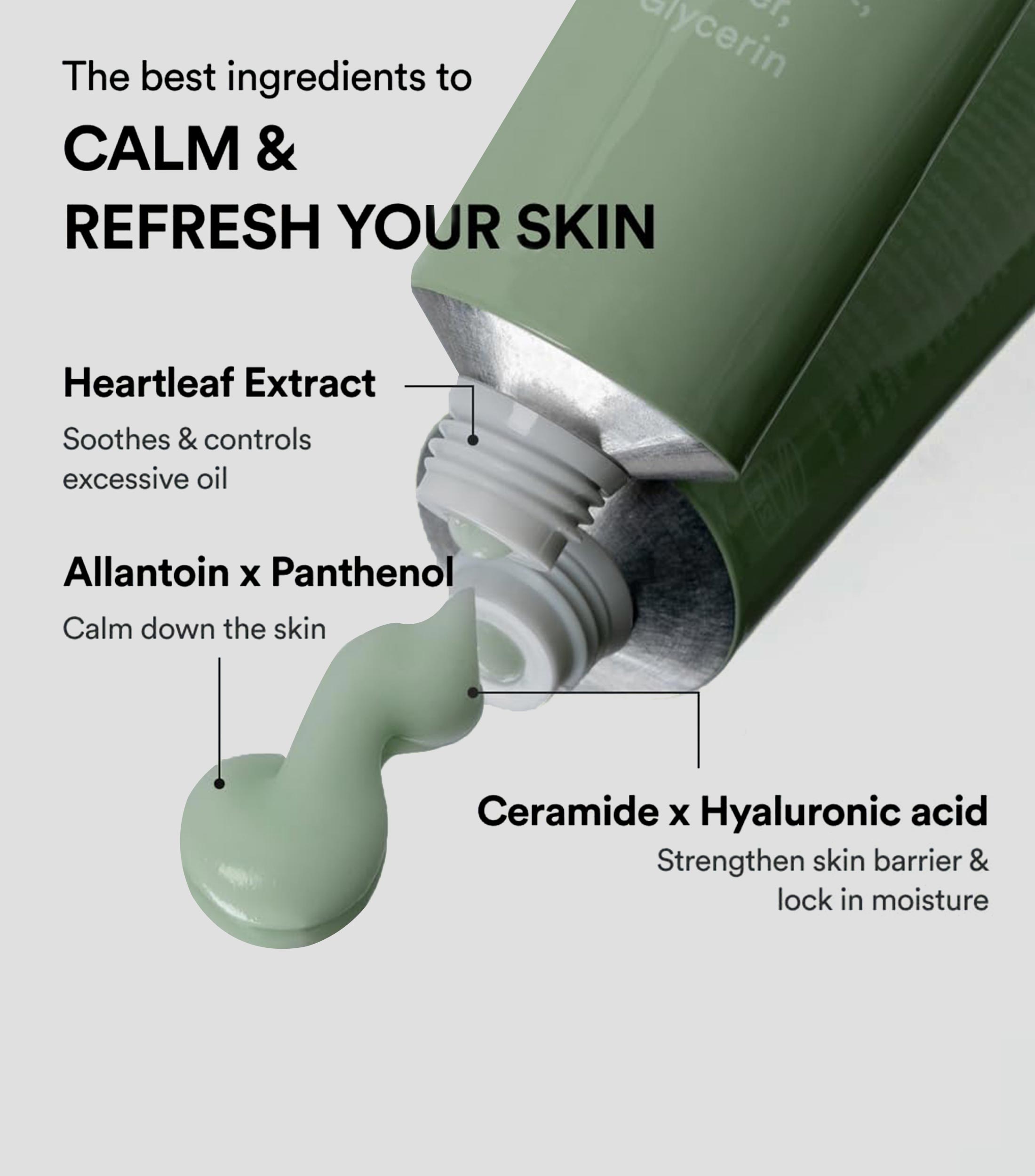 Crema Hidratante Heartleaf Calming Tube, 30 ml