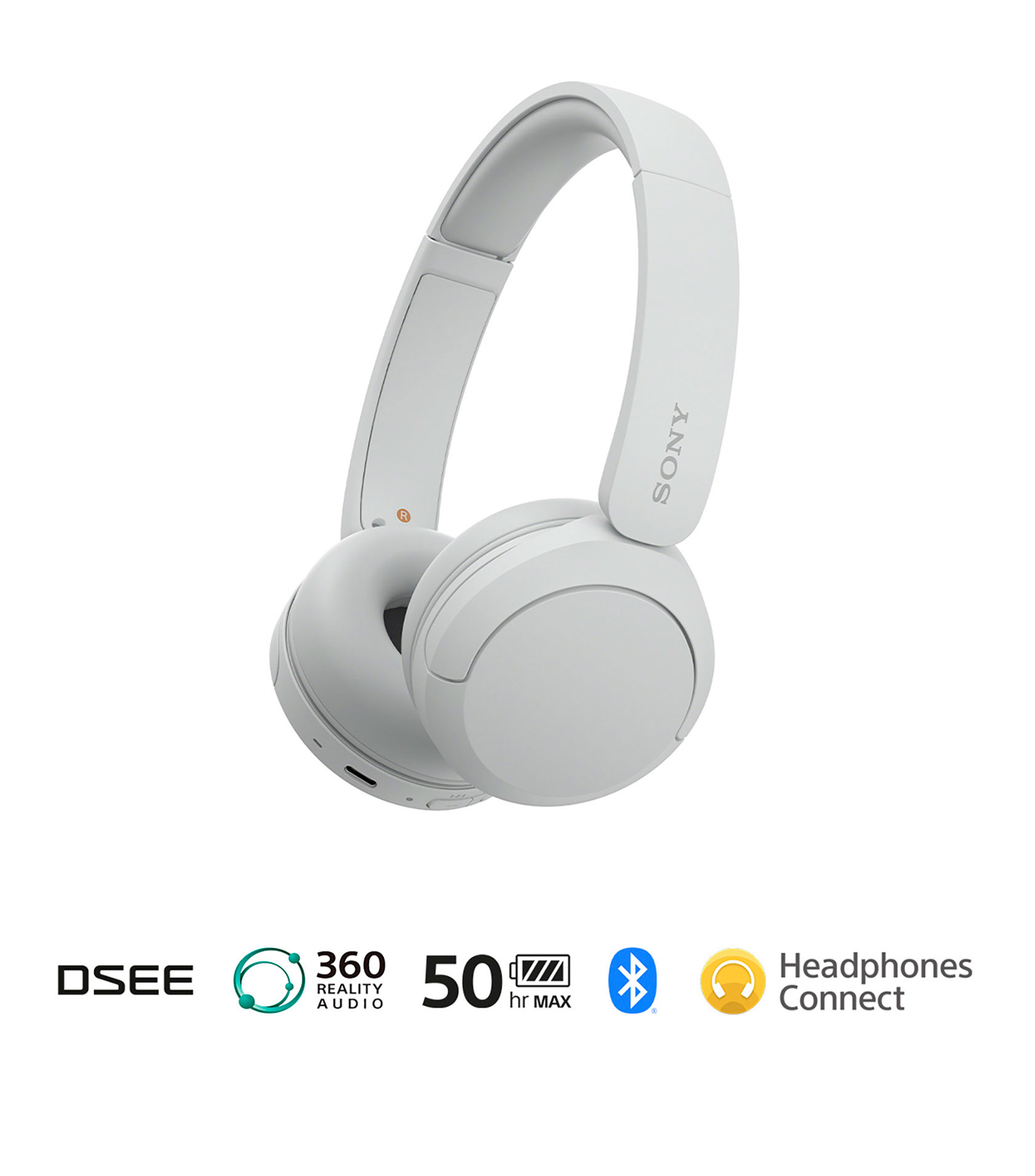 Audífonos inalámbricos Bluetooth WH CH520 Blancos