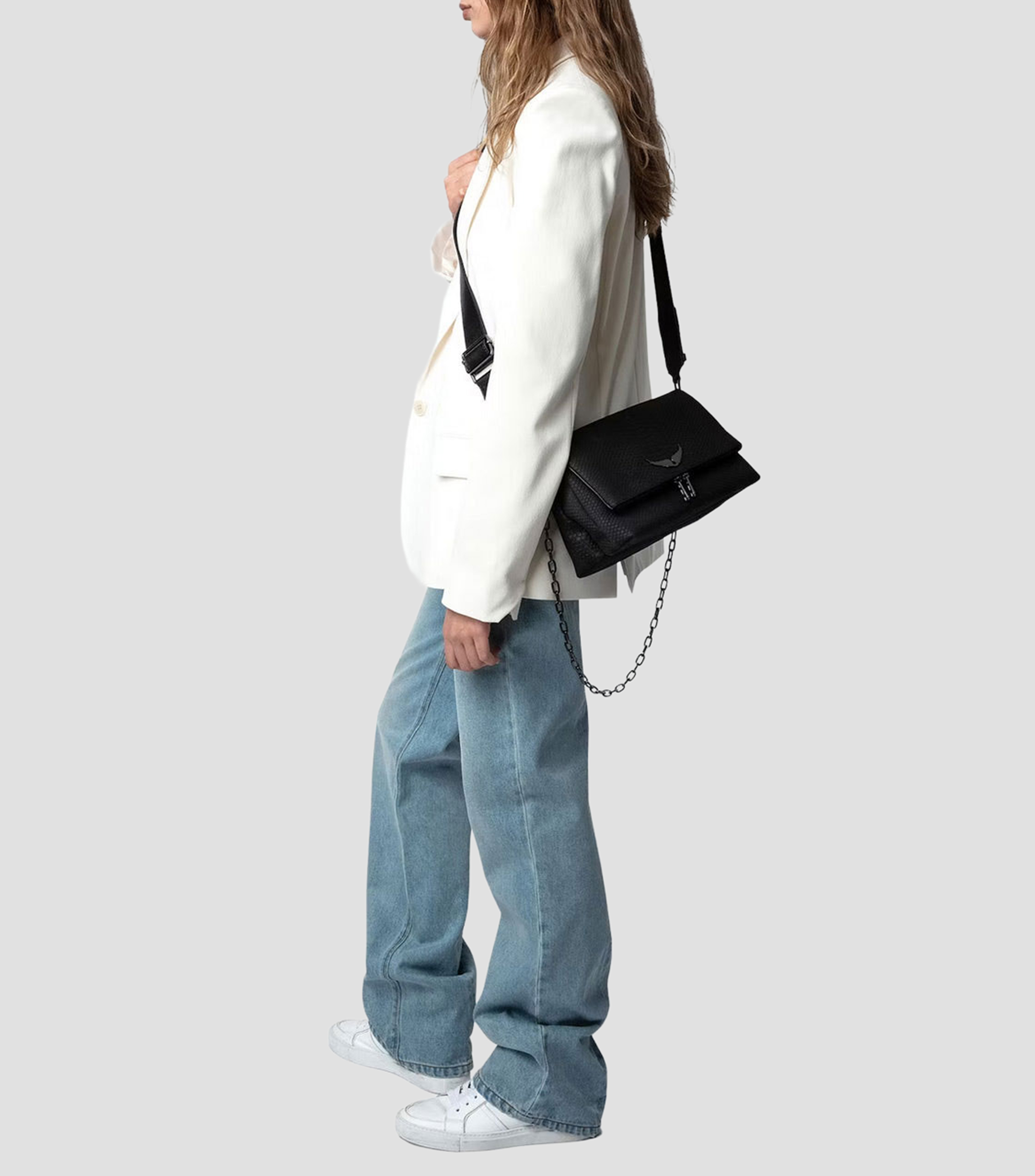 Bolsa crossbody en piel Rocky animalskin Mujer