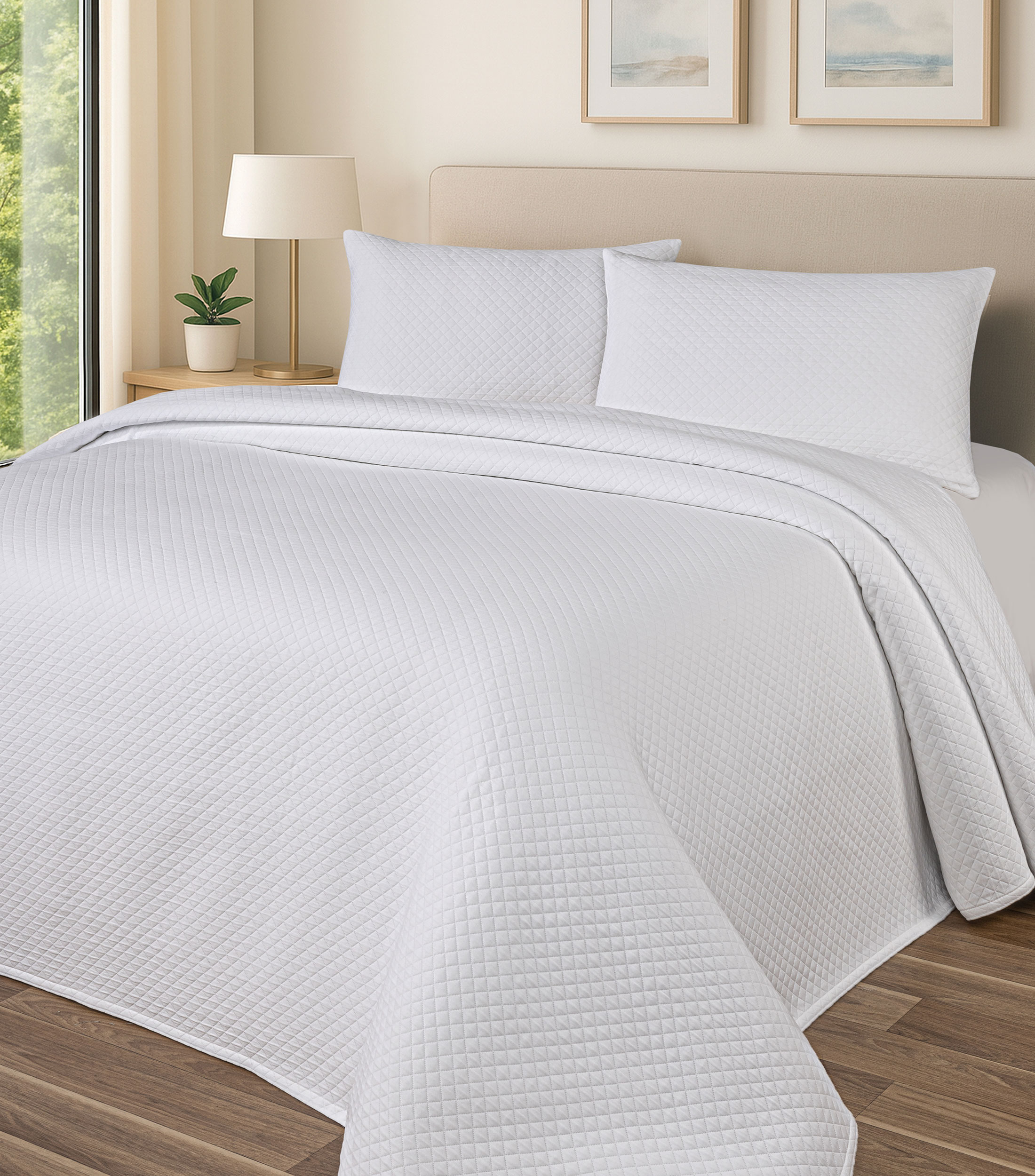 Colcha Matrimonial/Queen Size Arce blanca