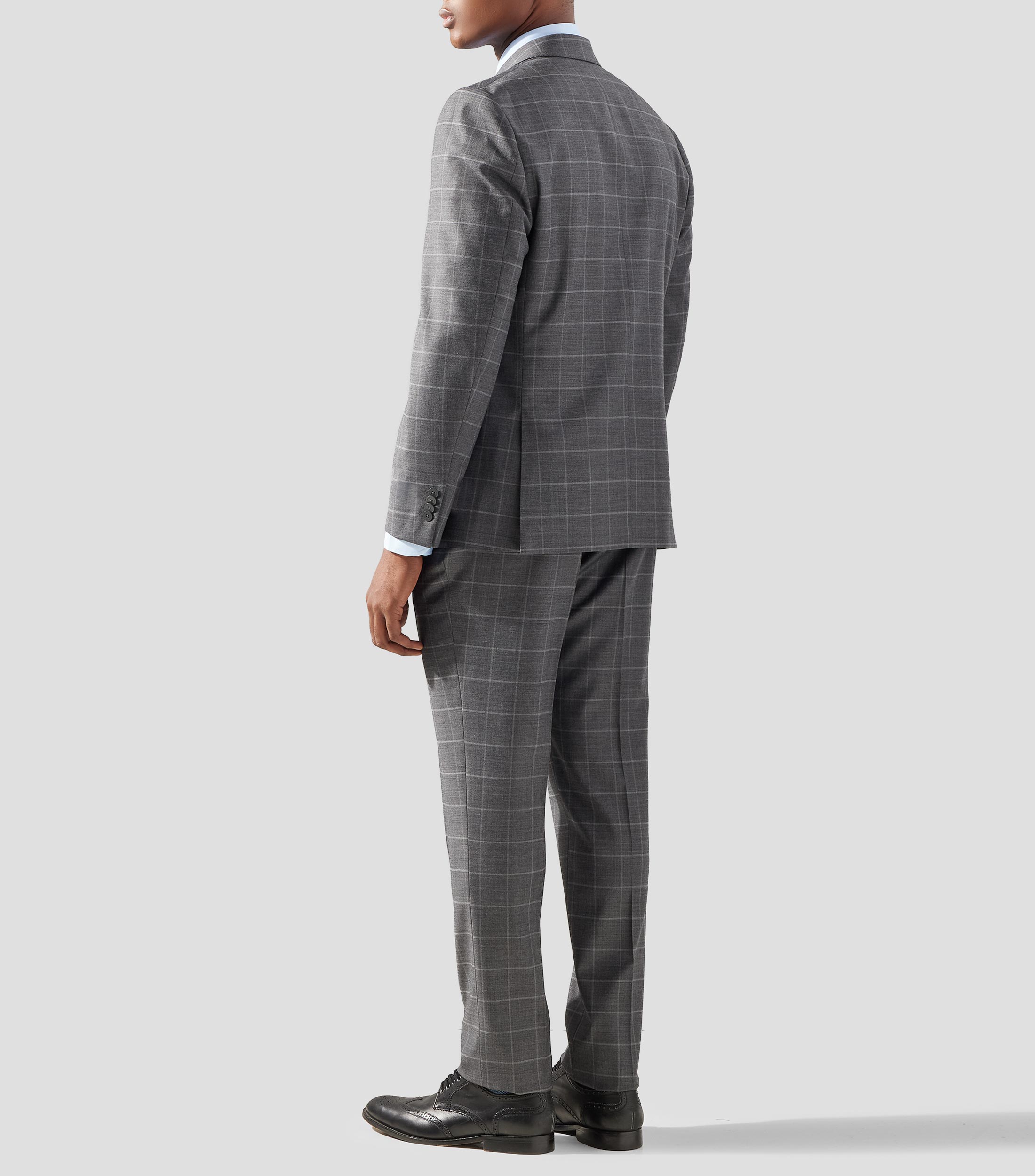 Traje de corte slim con cuadros Hombre