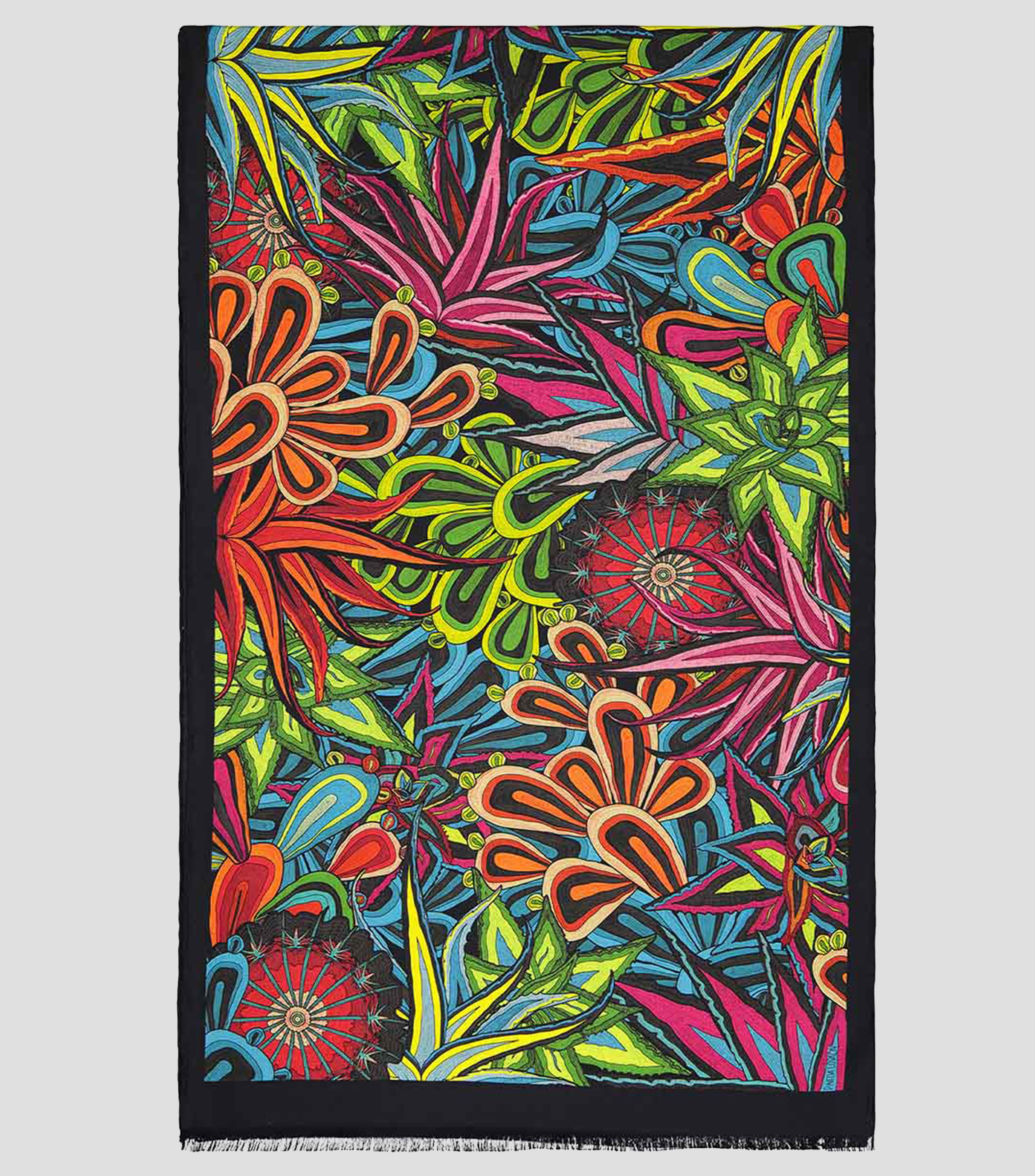 Chalina multicolor con flores Mujer