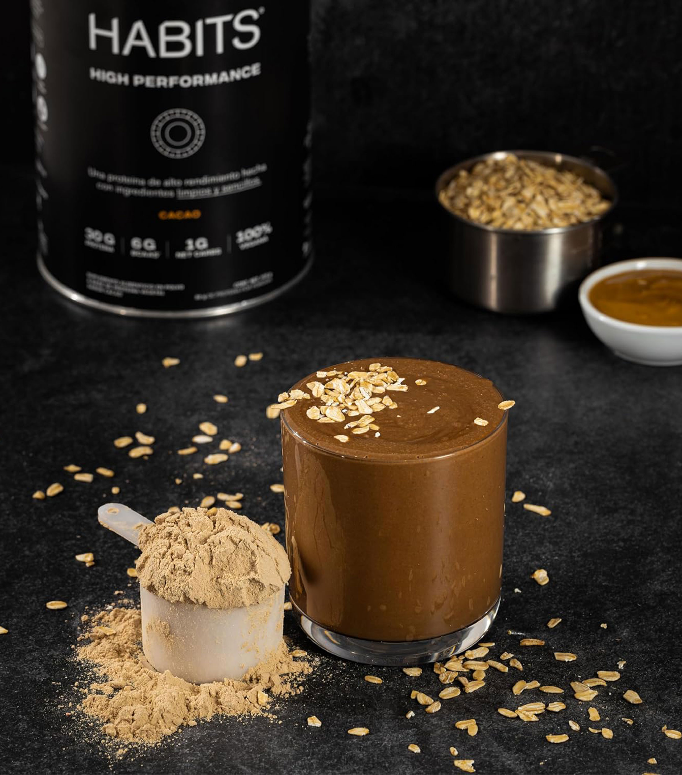 Proteína vegana en polvo sabor cacao, 578 gr