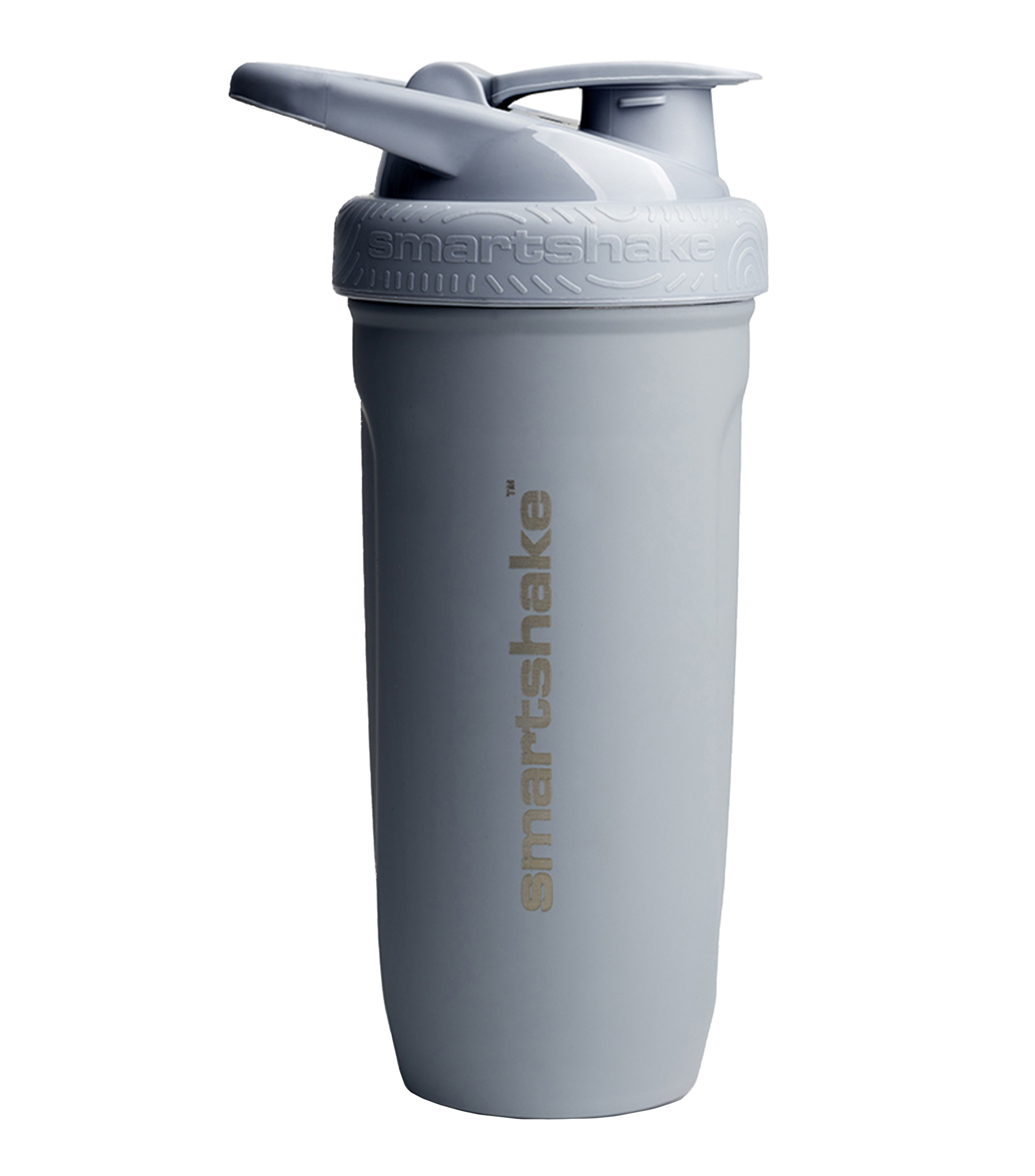 Botella Shaker para proteina Reforce Gris en Acero Inoxidable, 900 ml