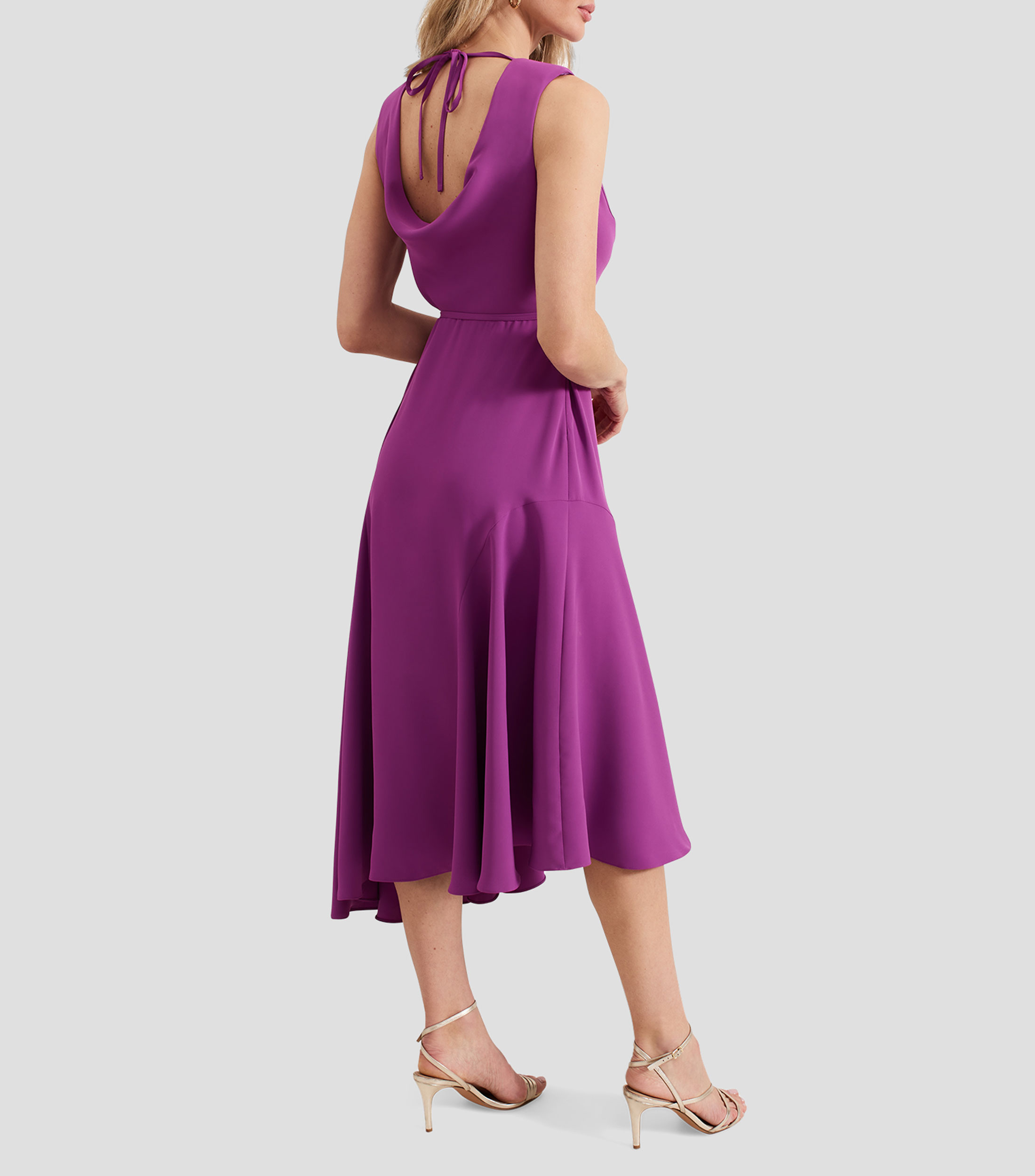 Vestido midi asimetrico Maya Plain Mujer