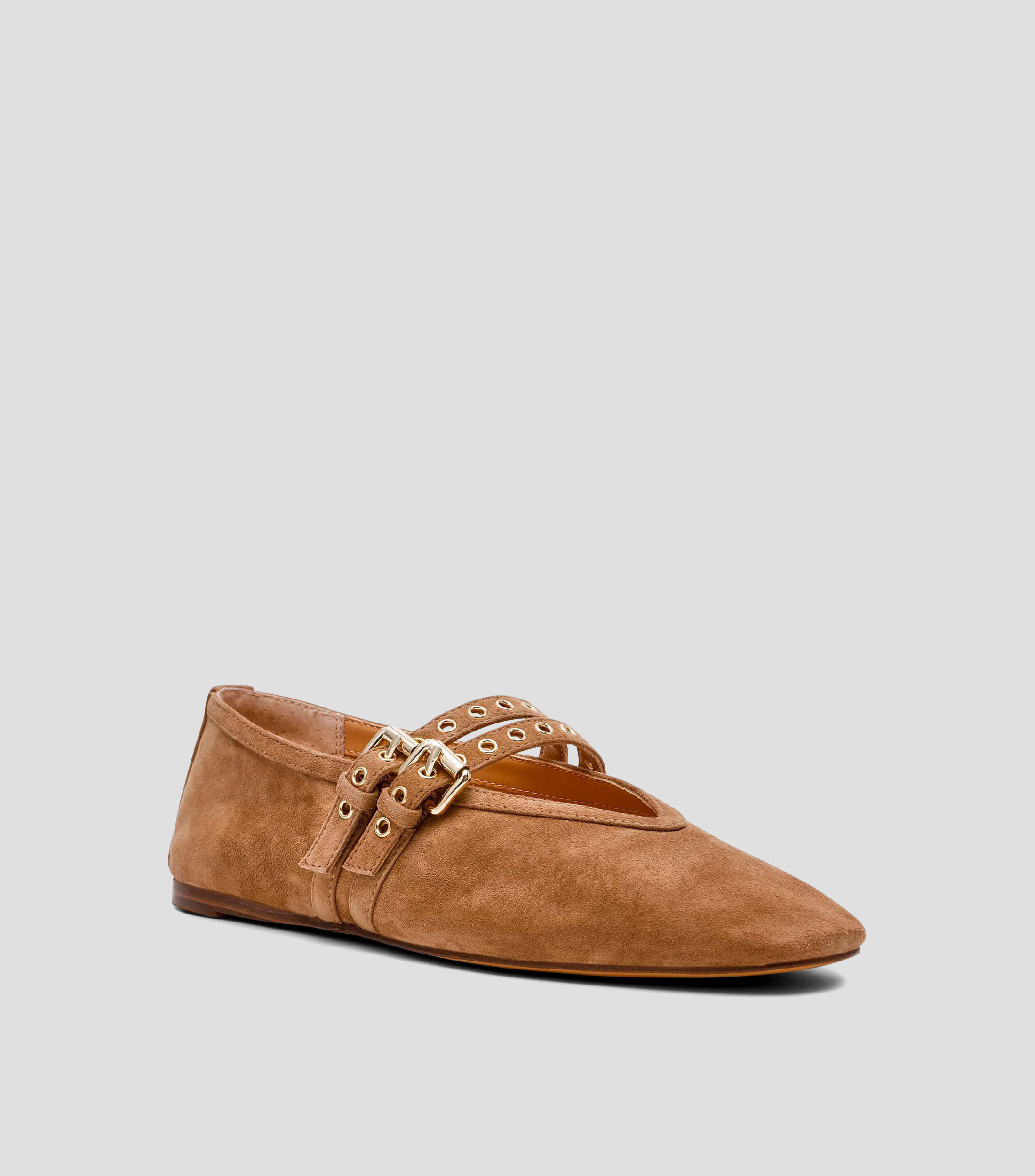 Flats en gamuza Mujer