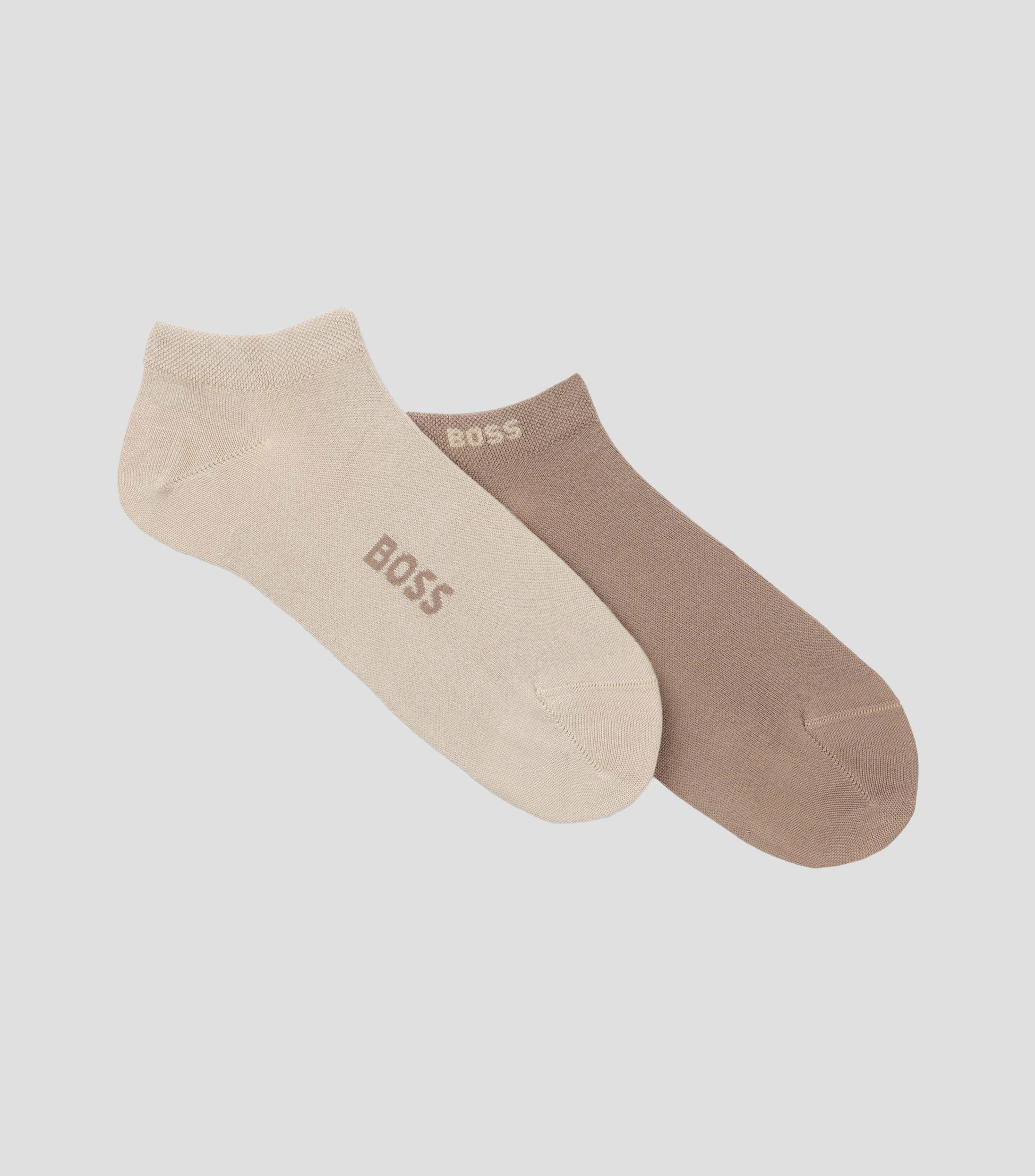 Set de dos calcetines tobilleros con tejido de bambú Hombre