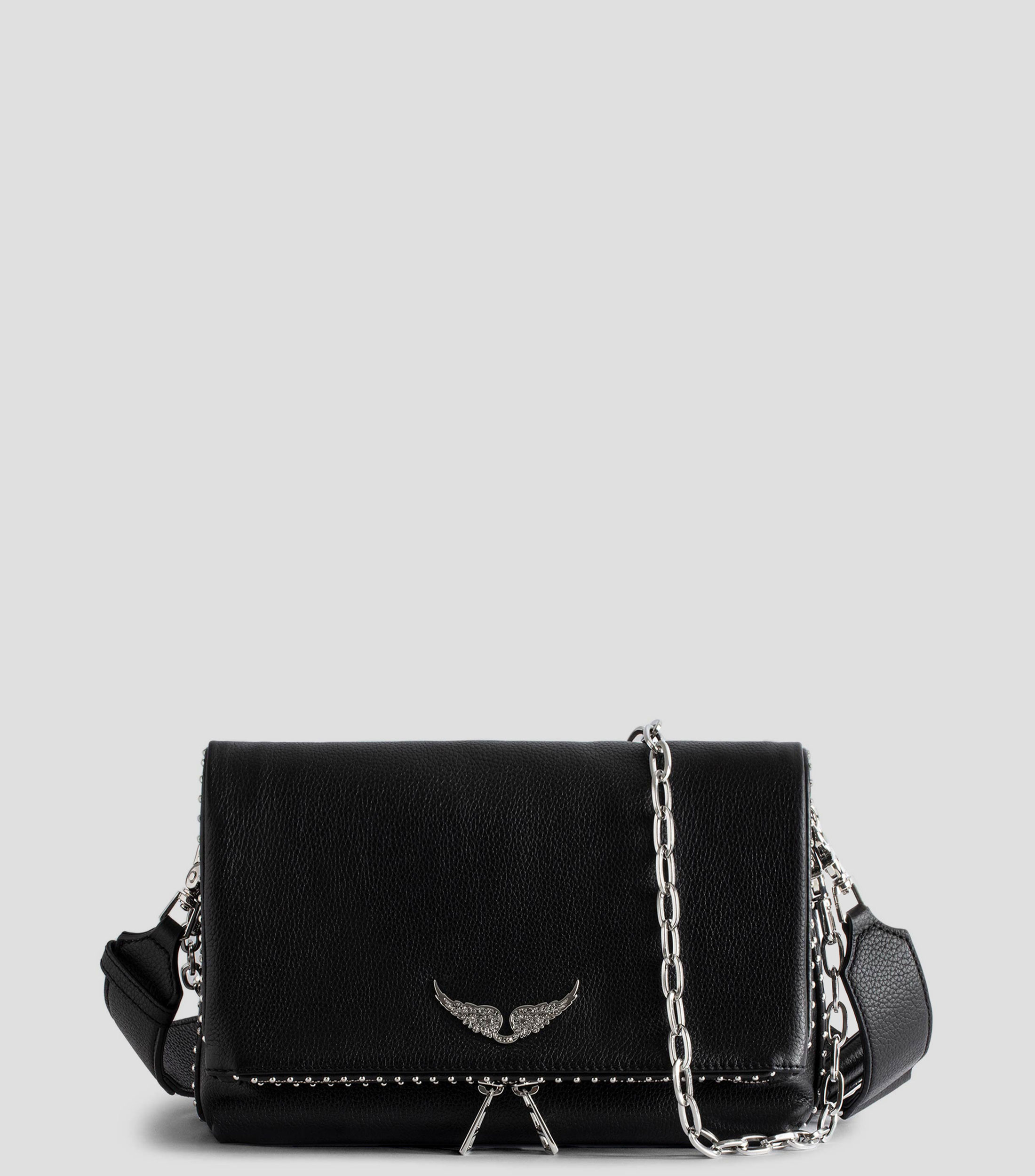 Bolsa crossbody en piel Rocky granulada Mujer