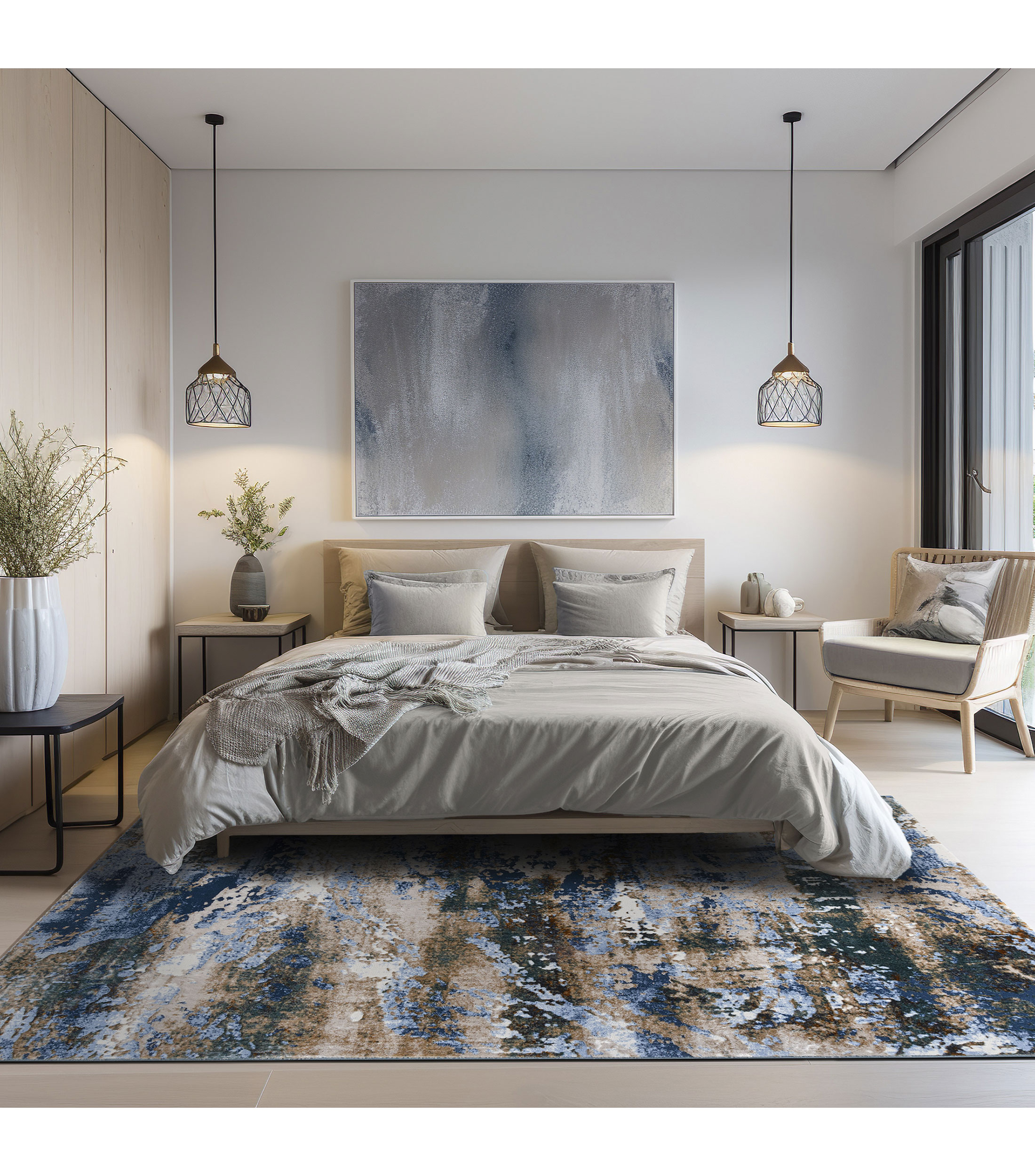 Tapete decorativo Emra en poliester 180 x 120 cm