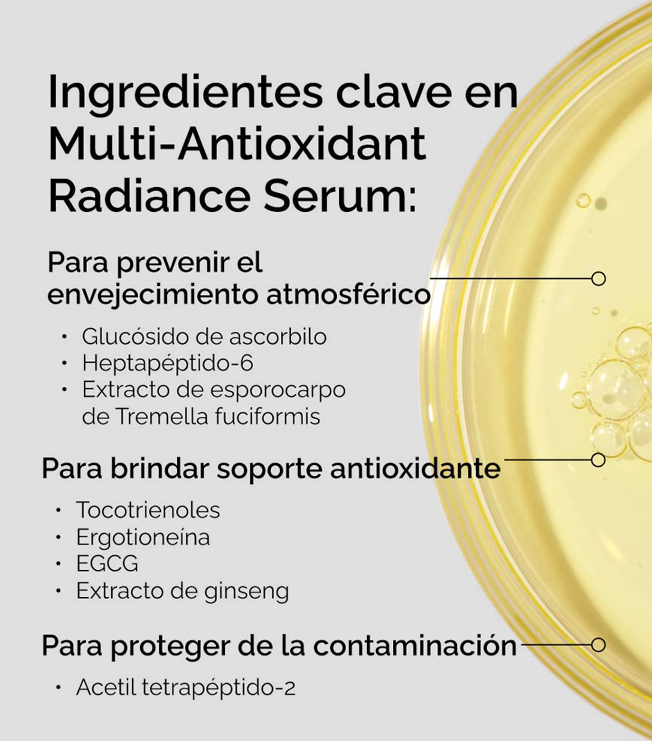 Sérum Facial Iluminador Multi Antioxidante, 30 ml