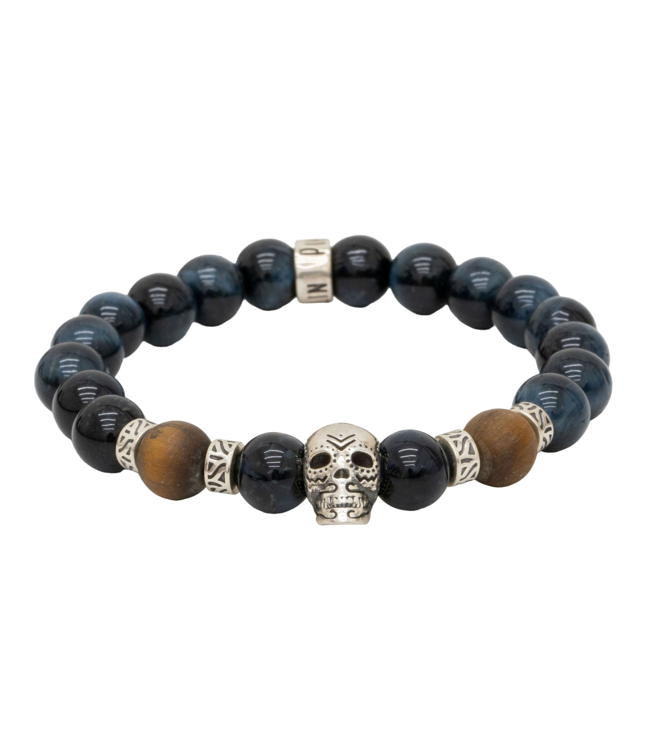 Brazalete con piedra ojo de tigre Hombre