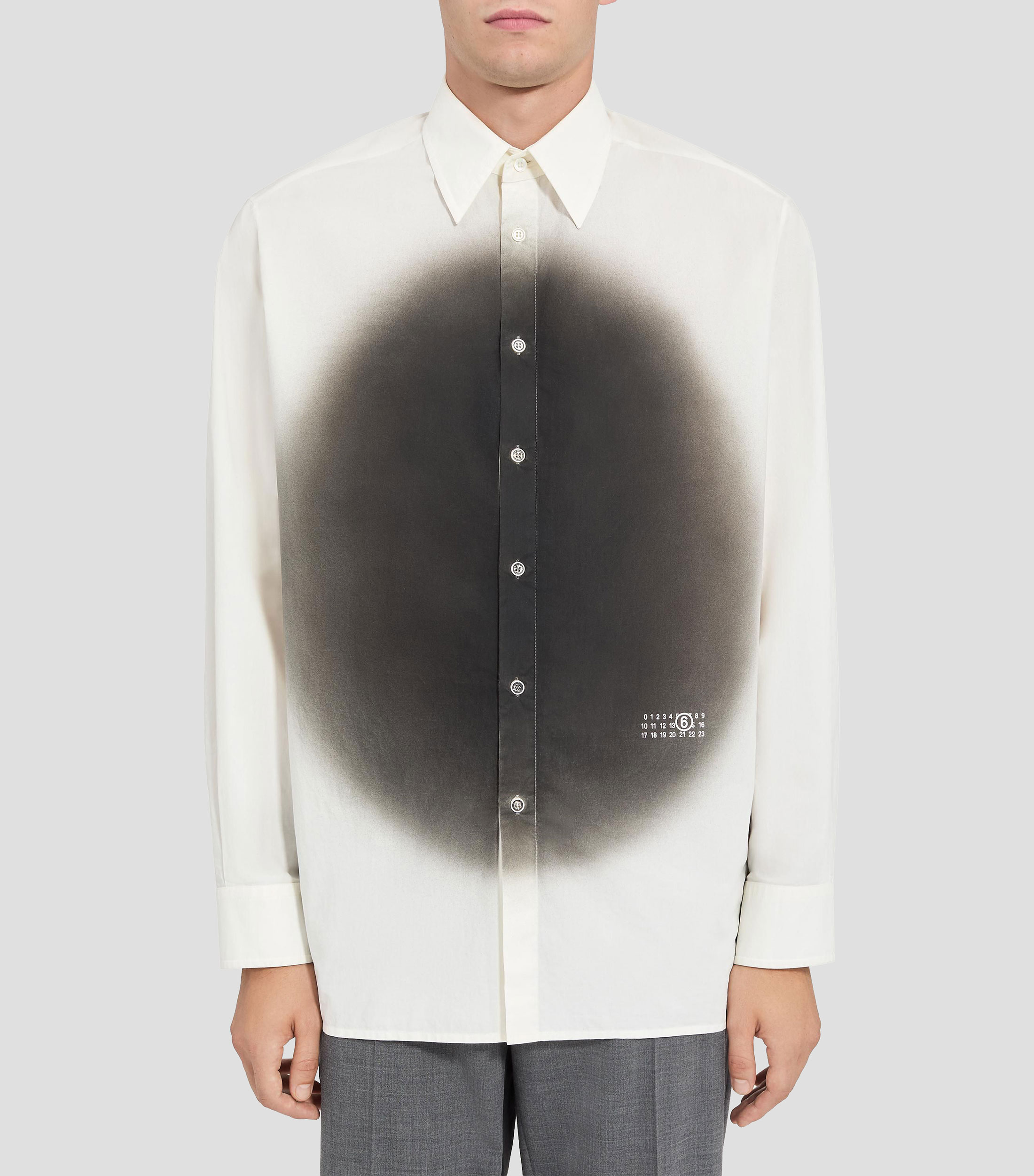 Camisa estampada con manga larga Hombre
