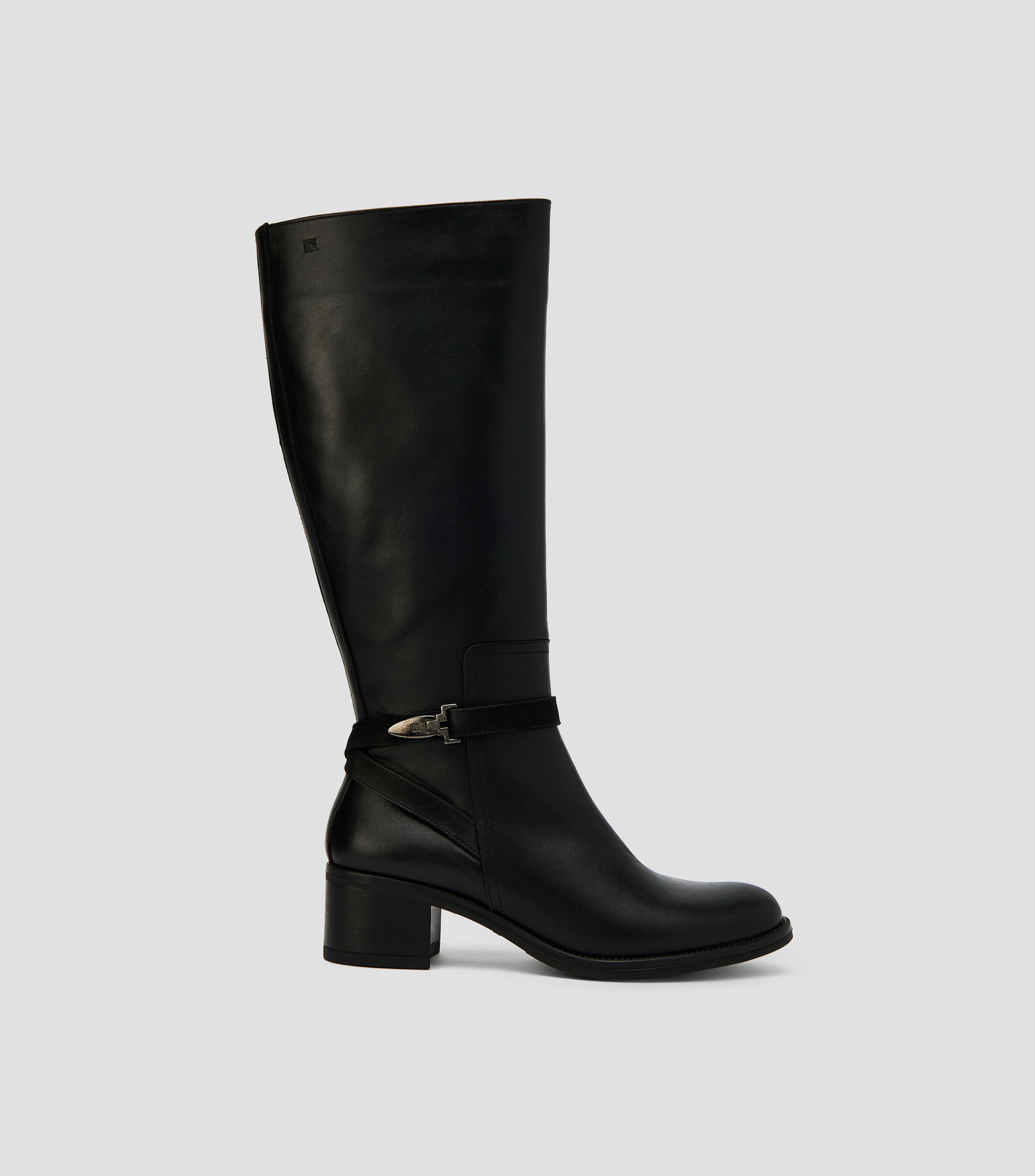 Botas largas con tacón ancho de 4.5 cm Mujer