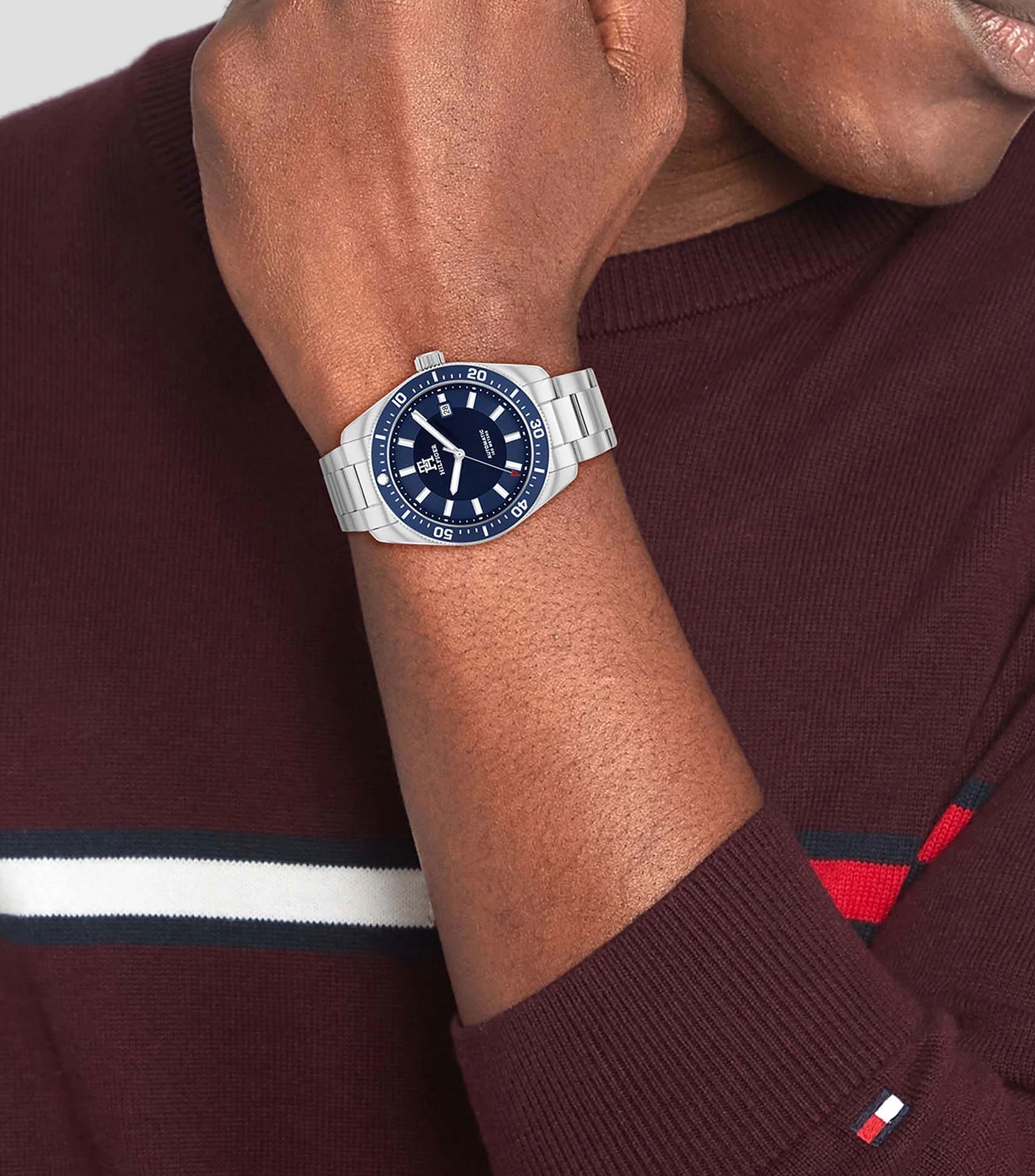Reloj para hombre TH85 Casual, Plateado, Azul