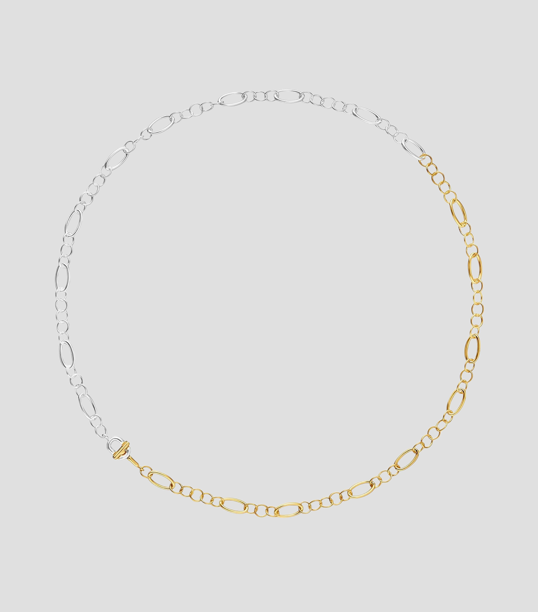 Collar en plata bicolor Mujer