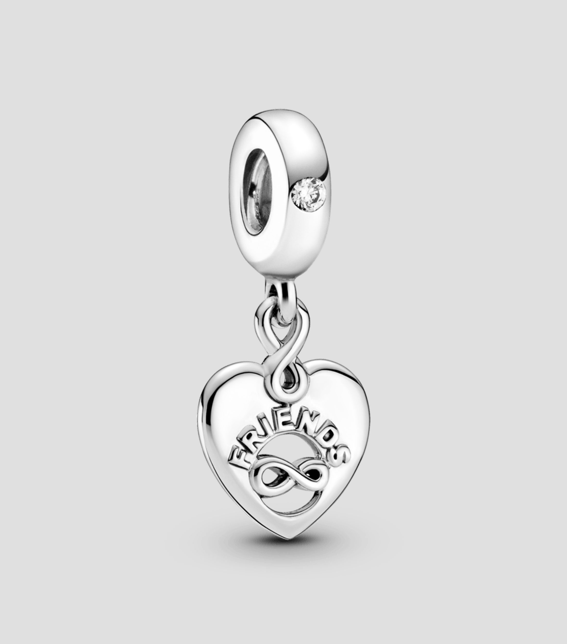 Charm en Plata Corazón amigas para siempre Mujer