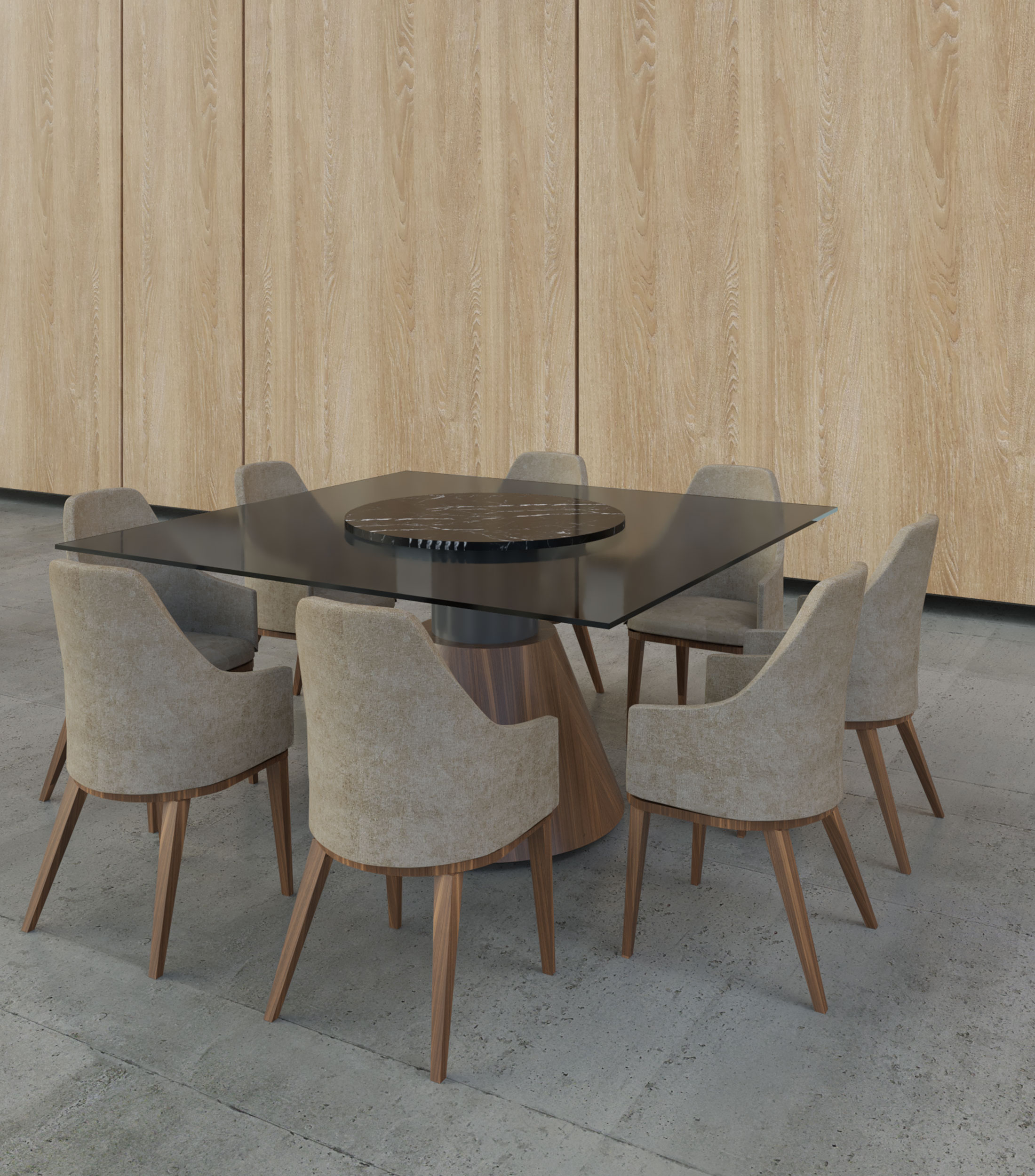 Silla para comedor Beverly en Terciopelo