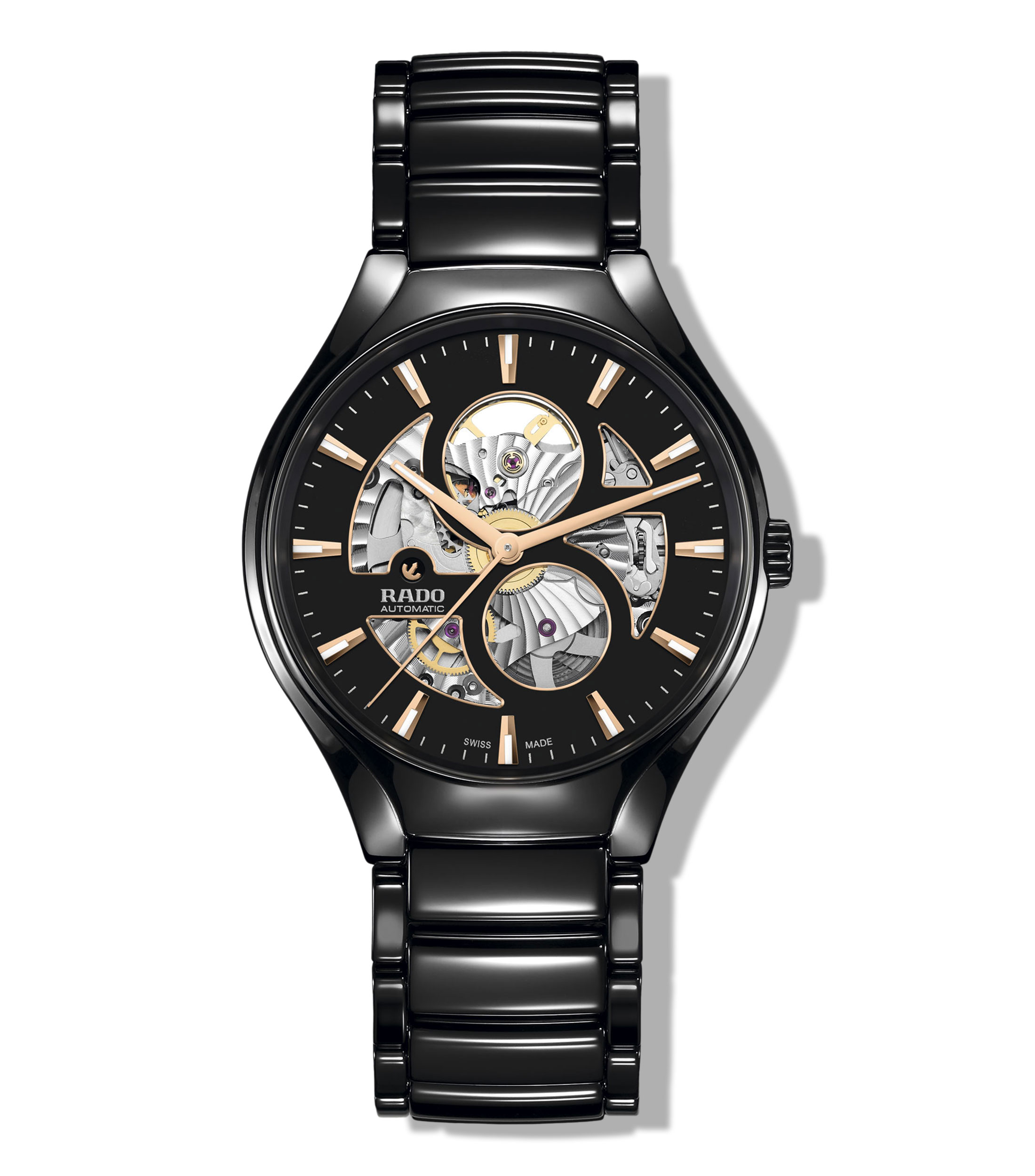 Reloj Unisex Automático True Round Open Heart Lifestyle Carátula Negra