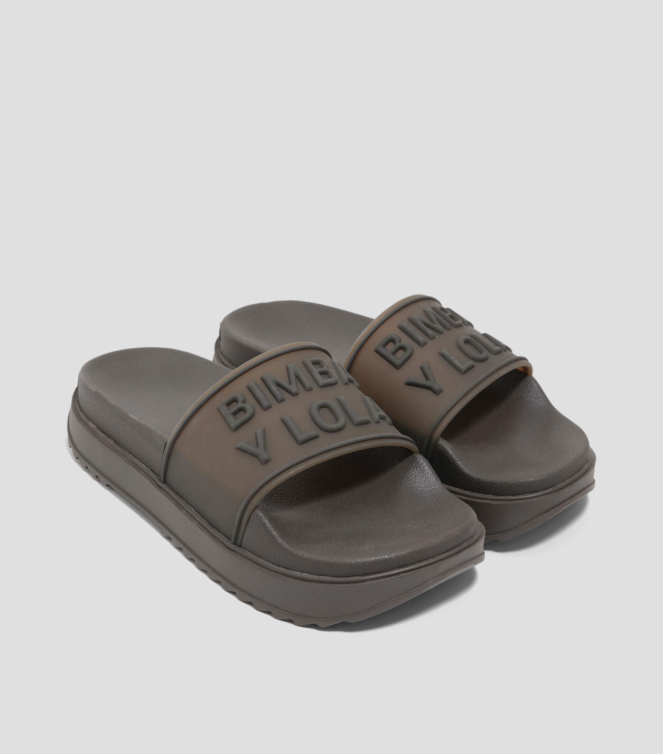 Sandalias plataforma chocolate Mujer