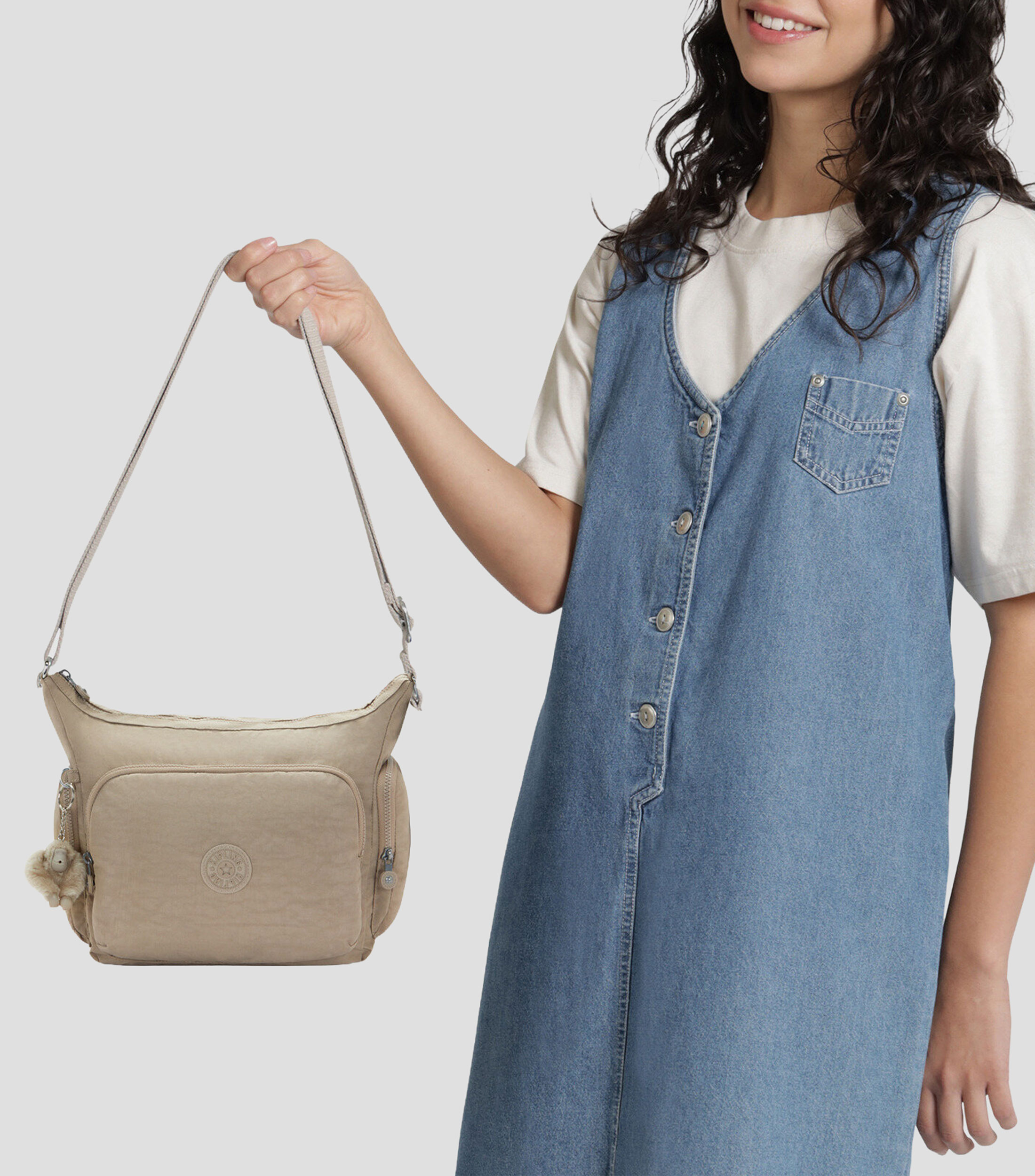 Bolsa Crossbody Taupe Gabb Soft Lisa Mujer