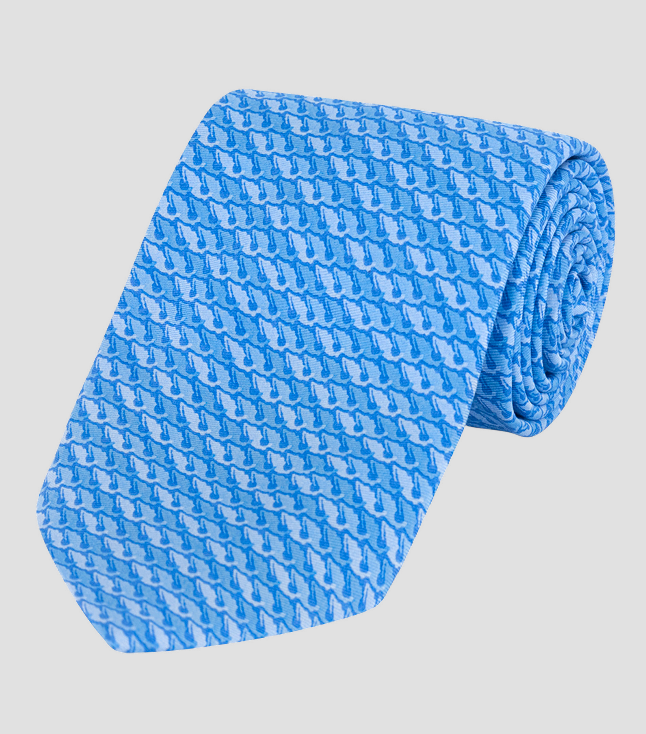 Corbata ancha de seda azul