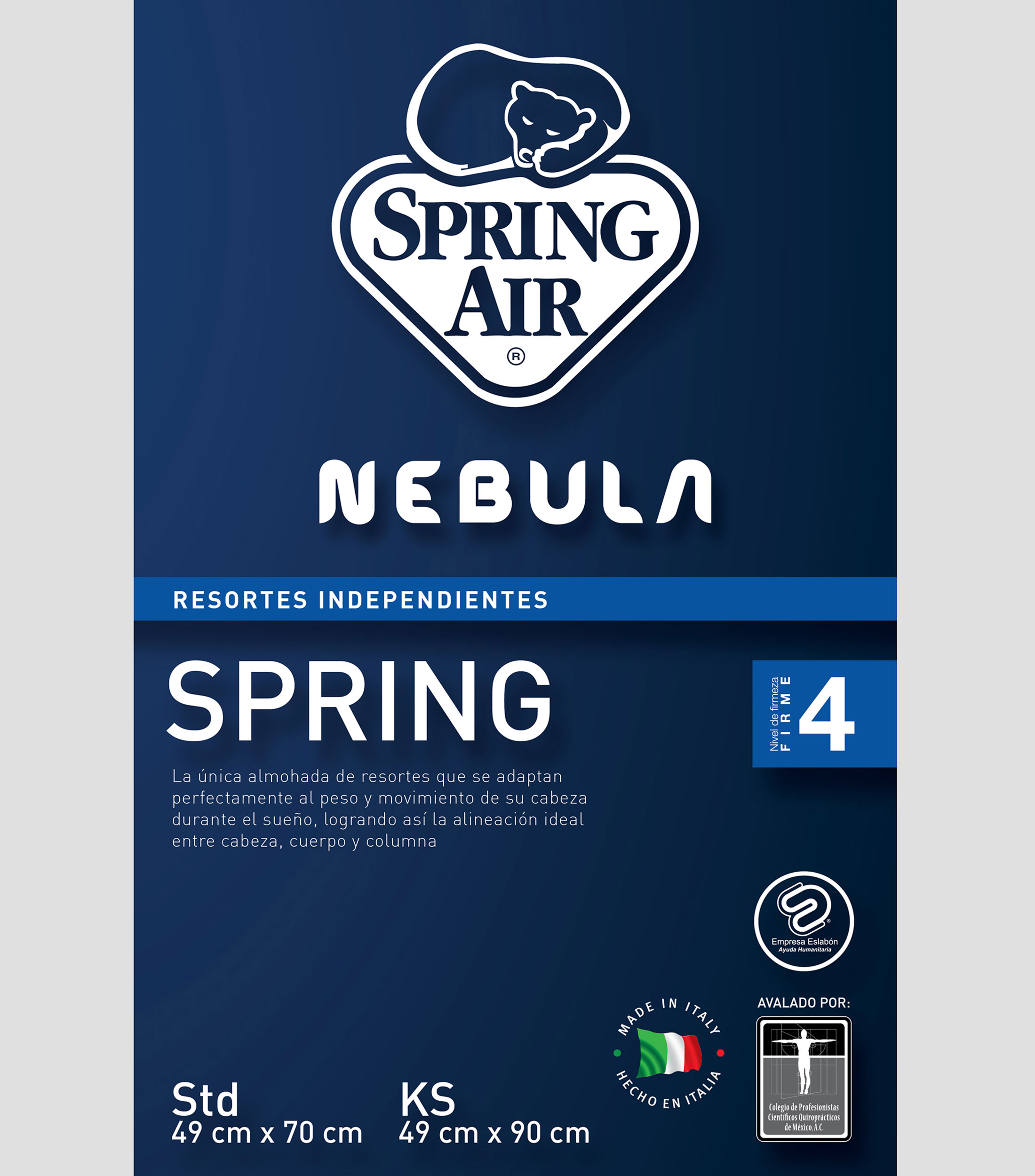 Almohada King Size Nebula Spring Blanca