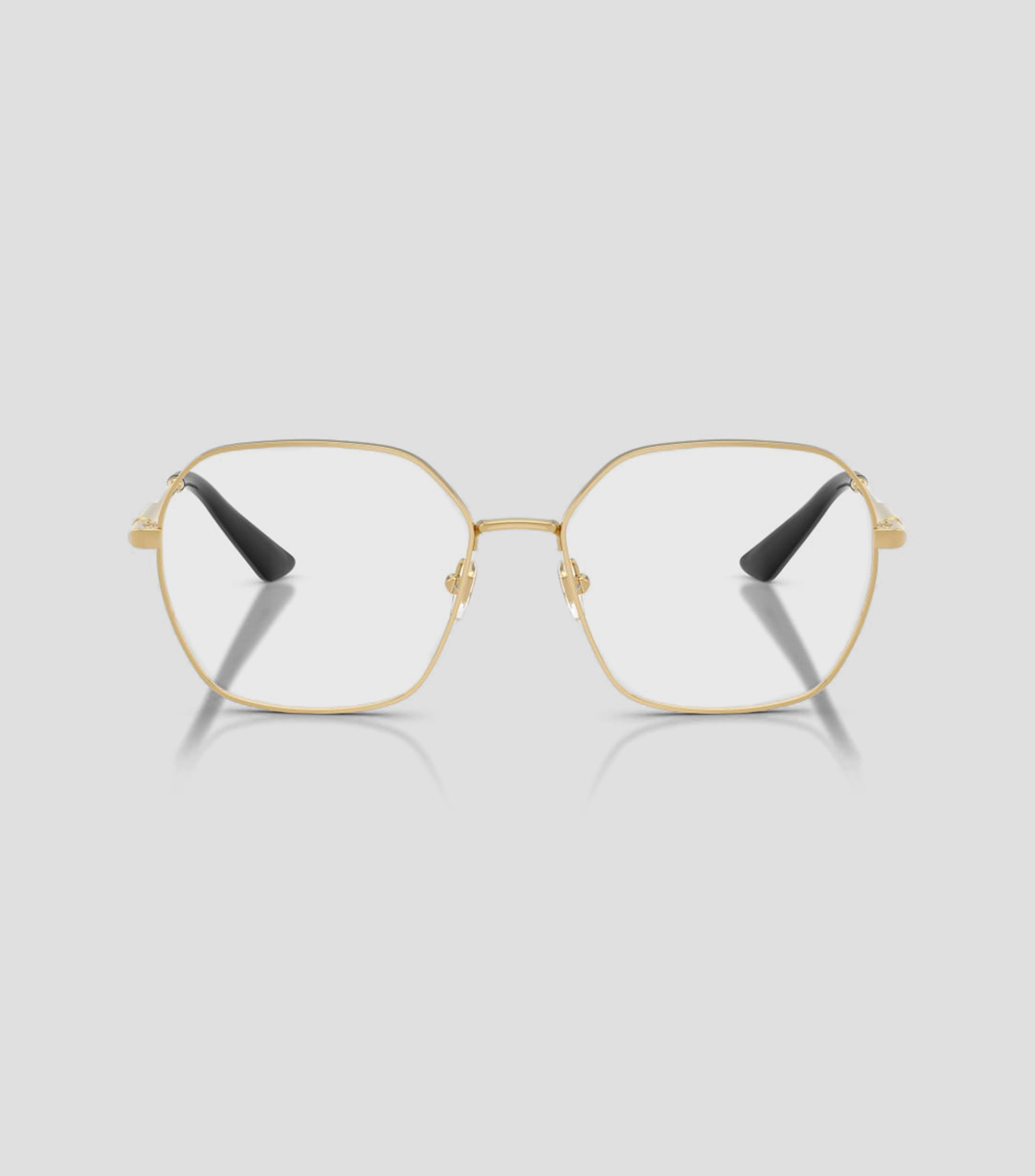 Lentes oftálmicos cuadrados dorados Mujer