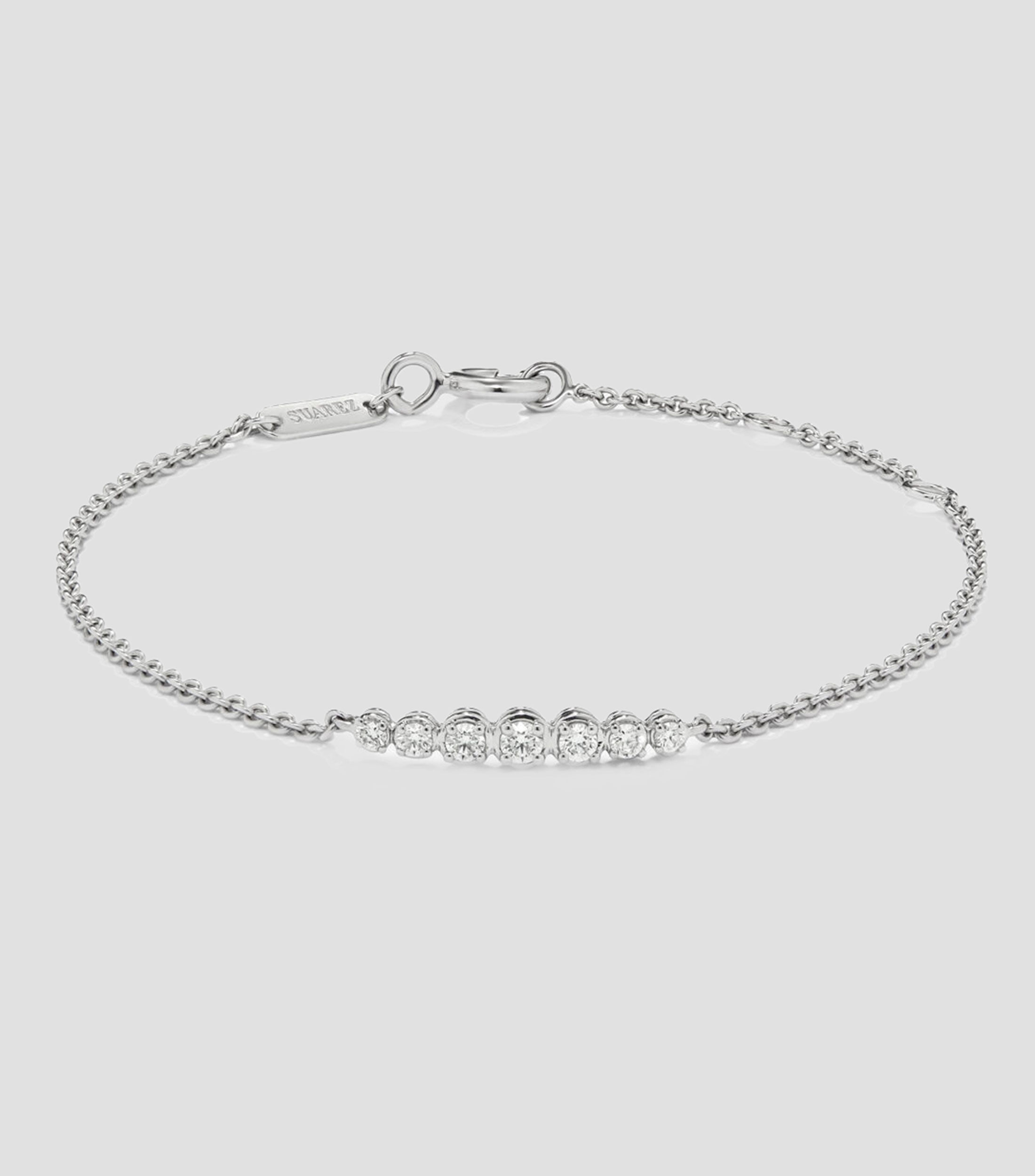 Pulsera oro blanco 18 kilates con diamantes Mujer