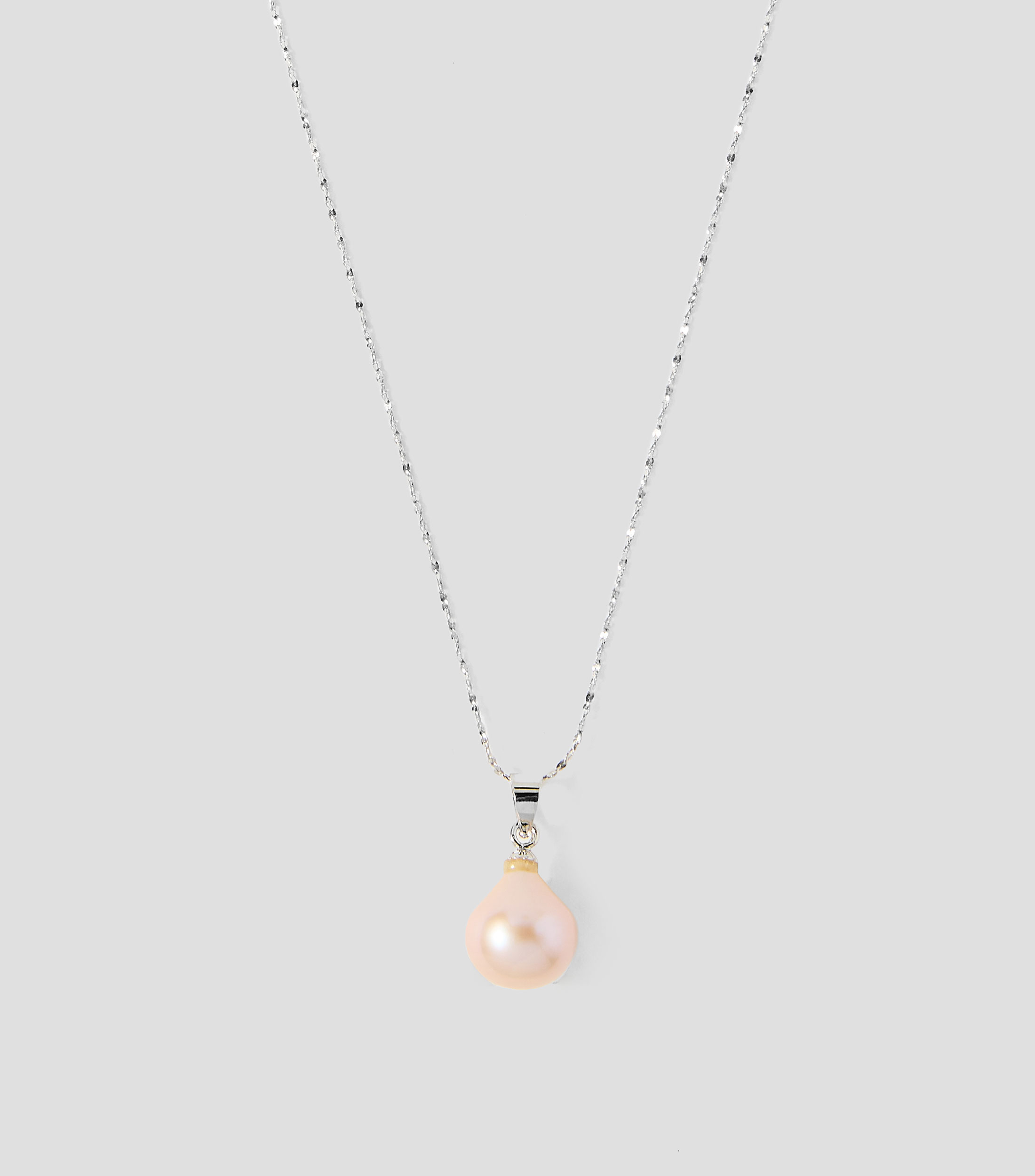 Dije con cadena de perla de agua dulce Mujer