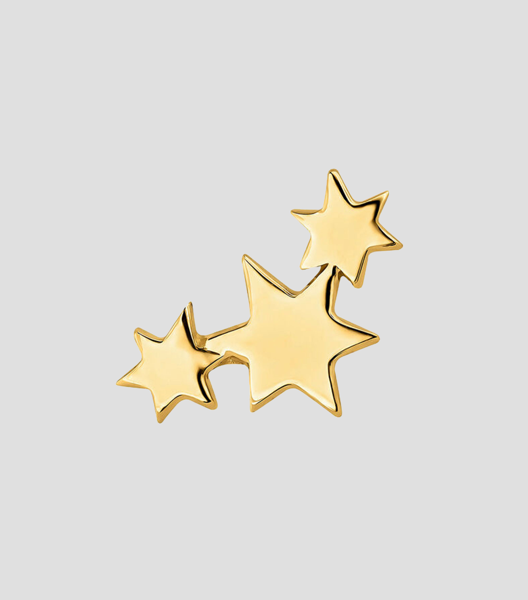 Piercing triple estrella en oro de 18 kilates Mujer
