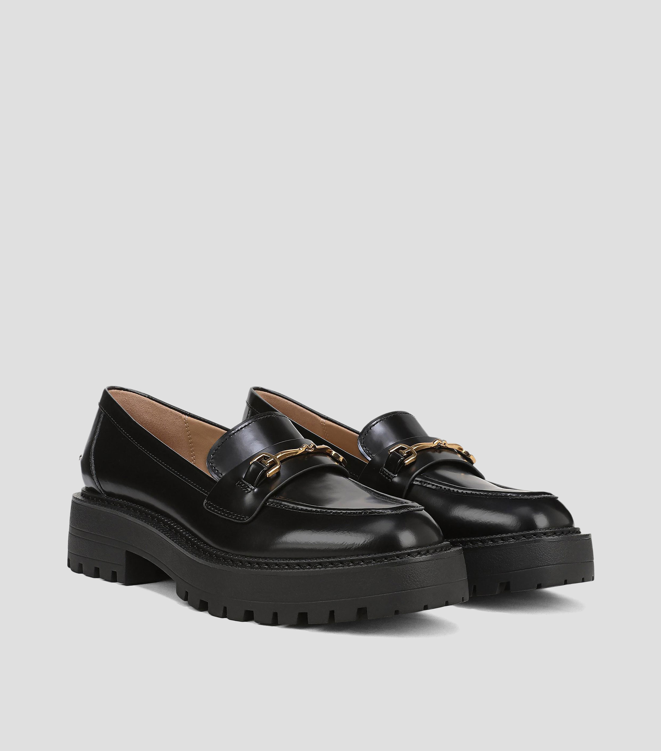 Mocasines en piel con herraje Mujer