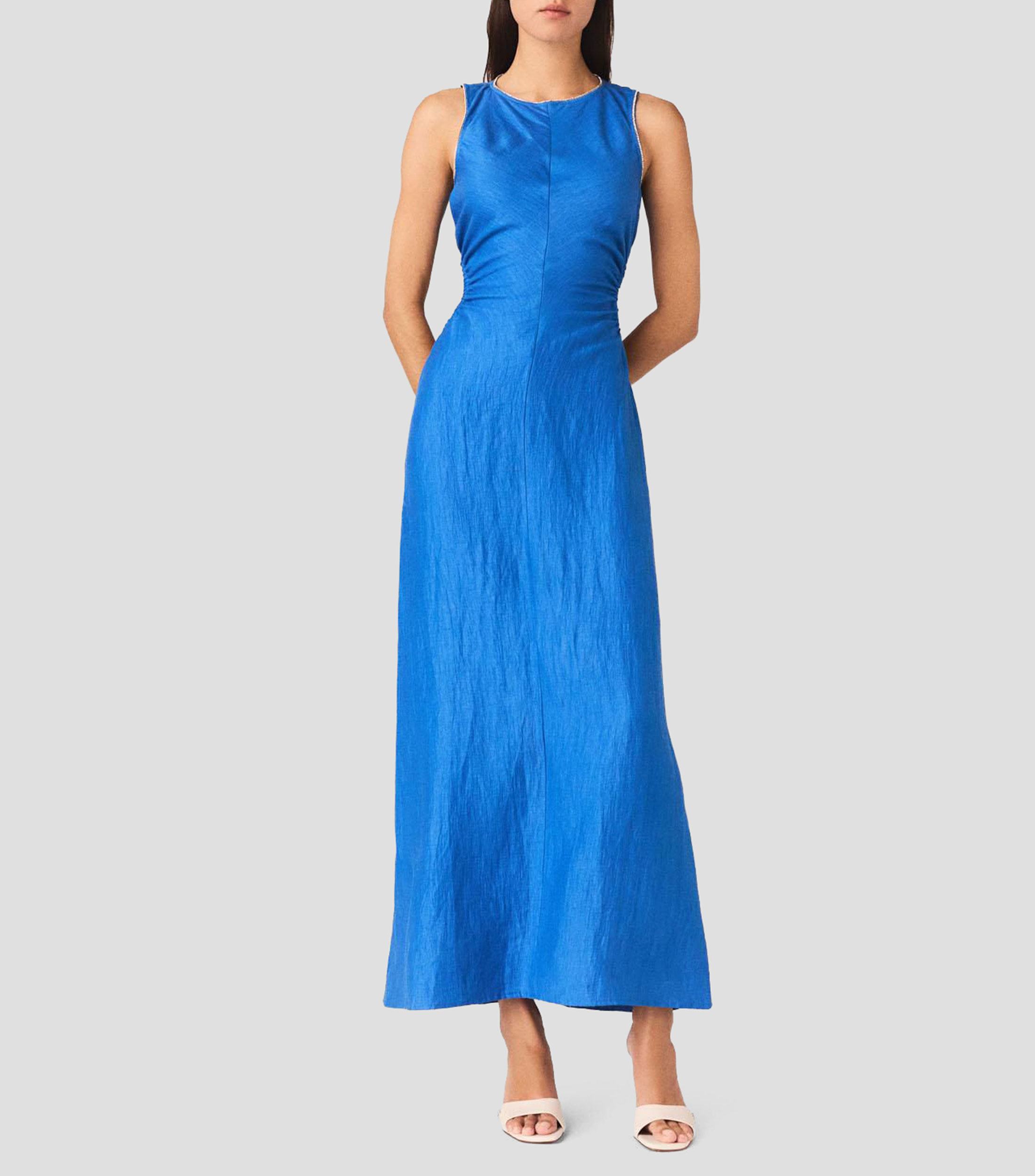 Vestido largo liso Mujer