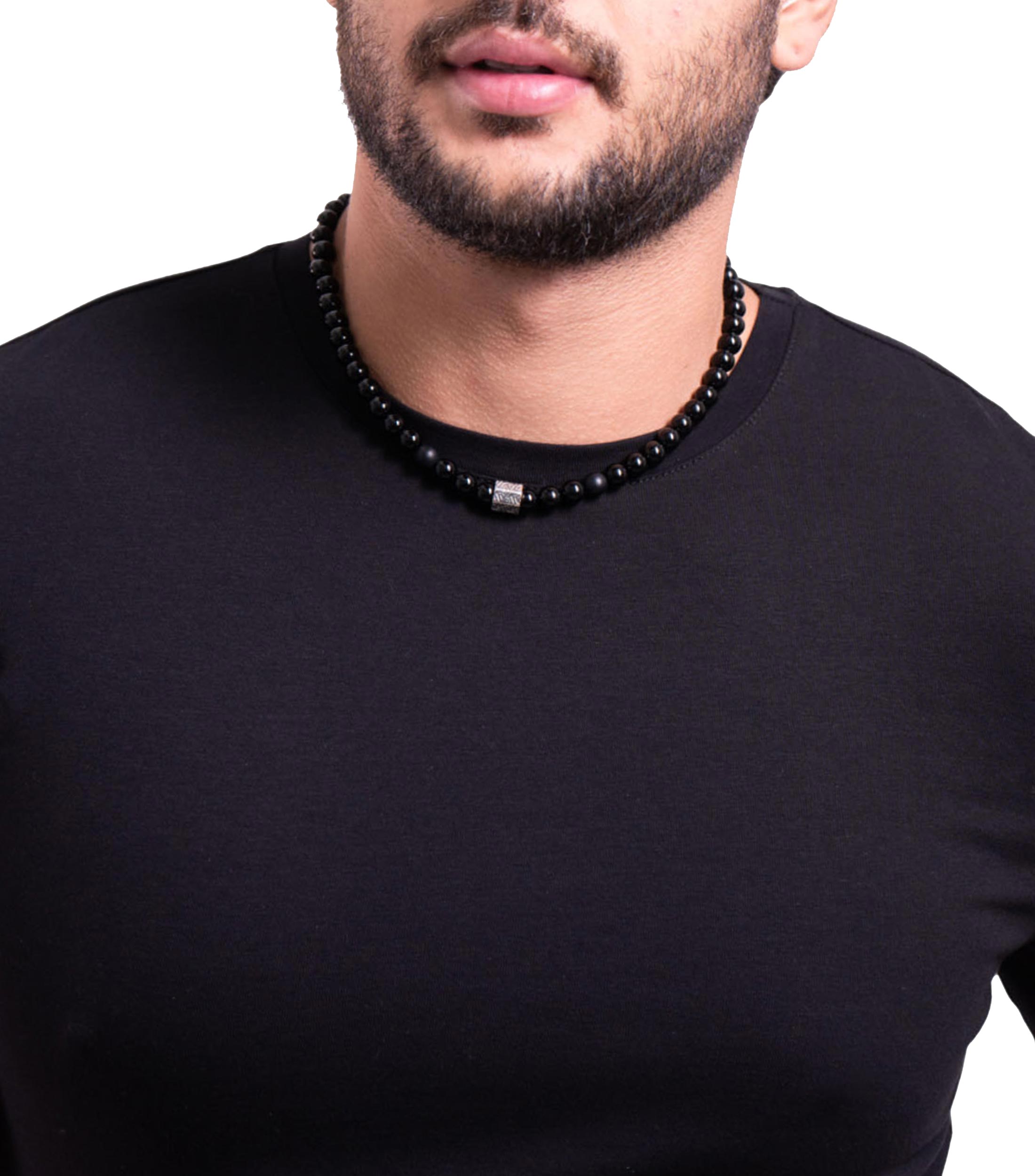 Collar con ónix Hombre
