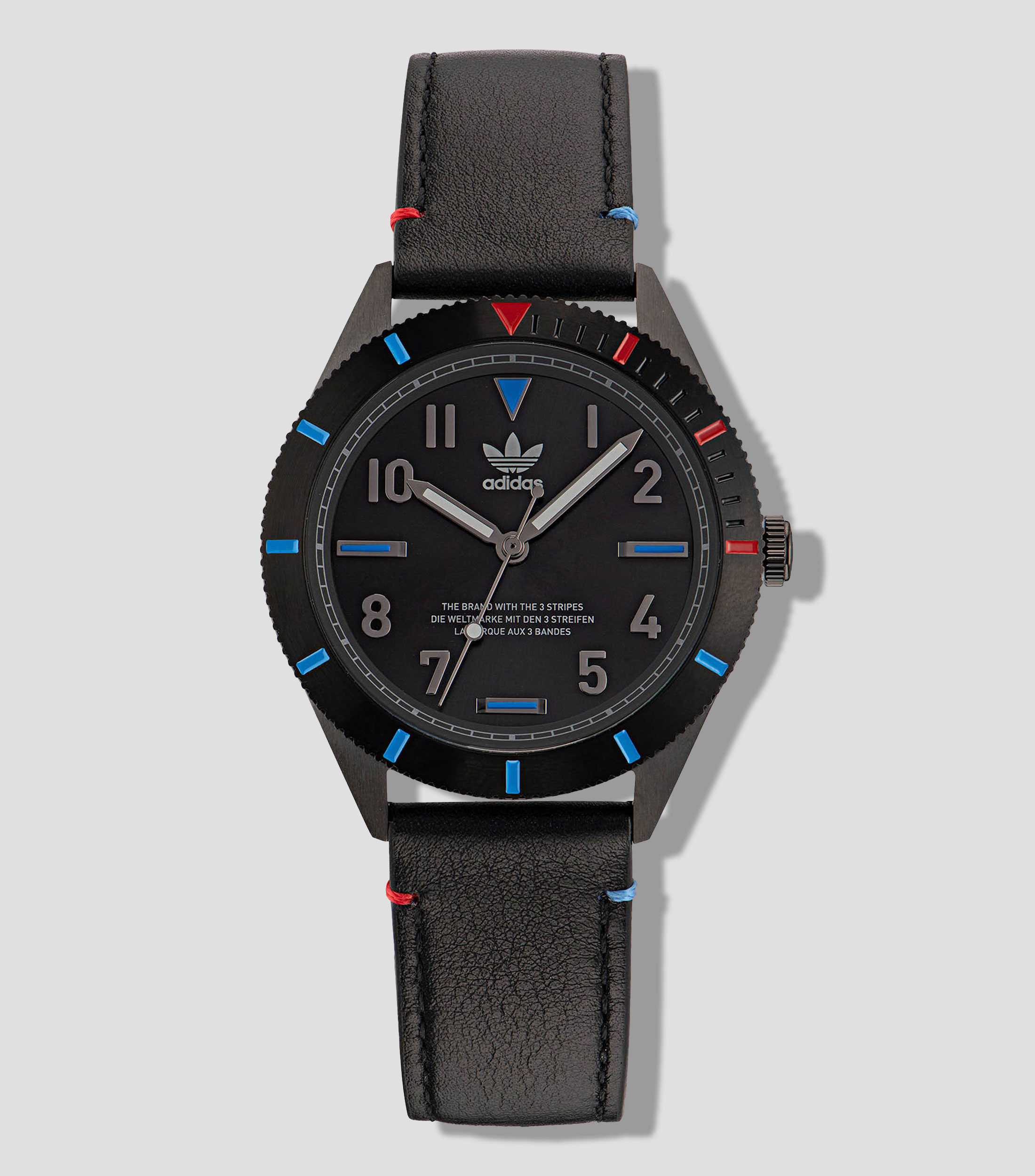 Reloj unisex Fashion Edition Three Sustent 41 mm casual, Negro