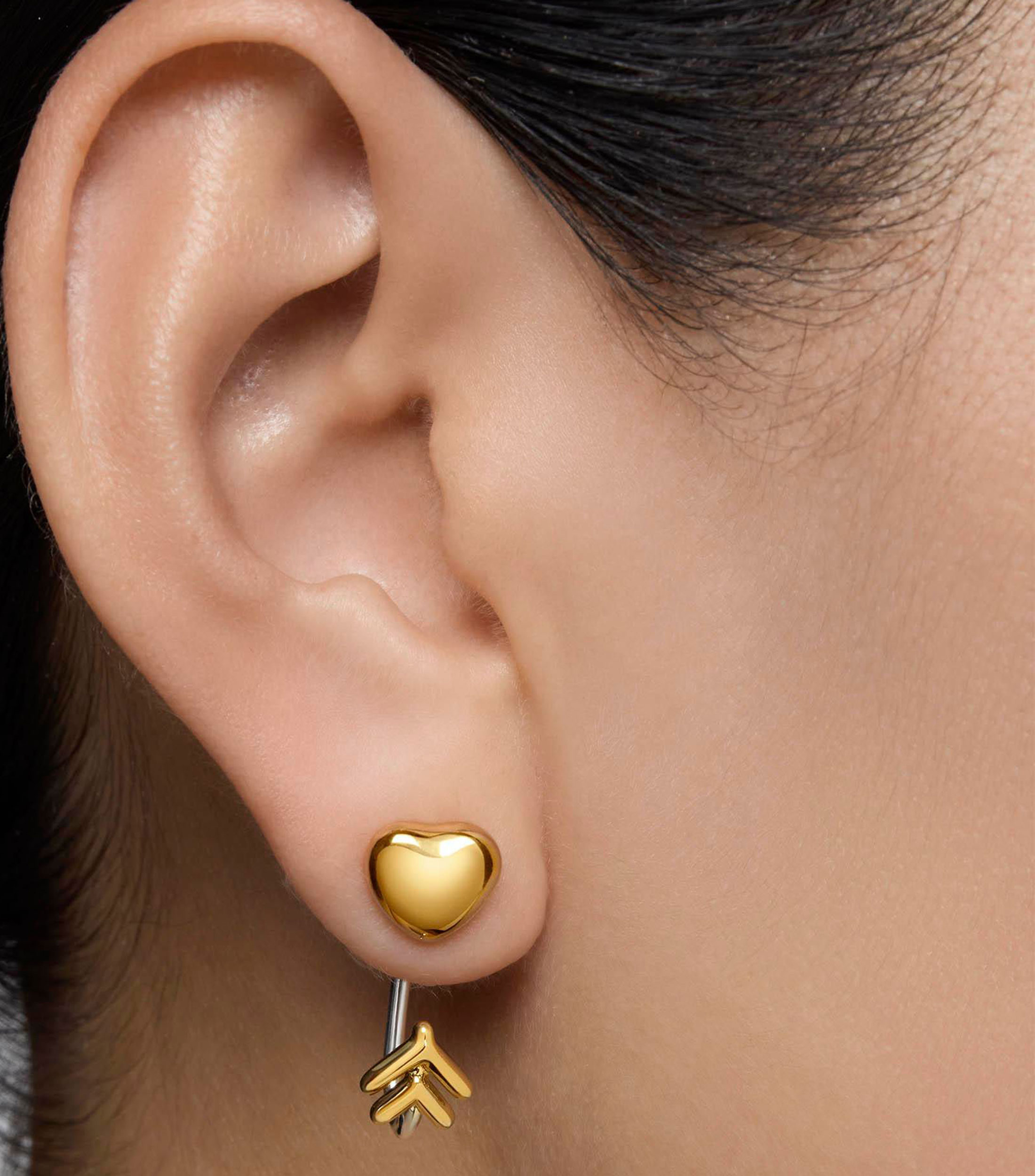 Aretes Flechazo en plata Mujer