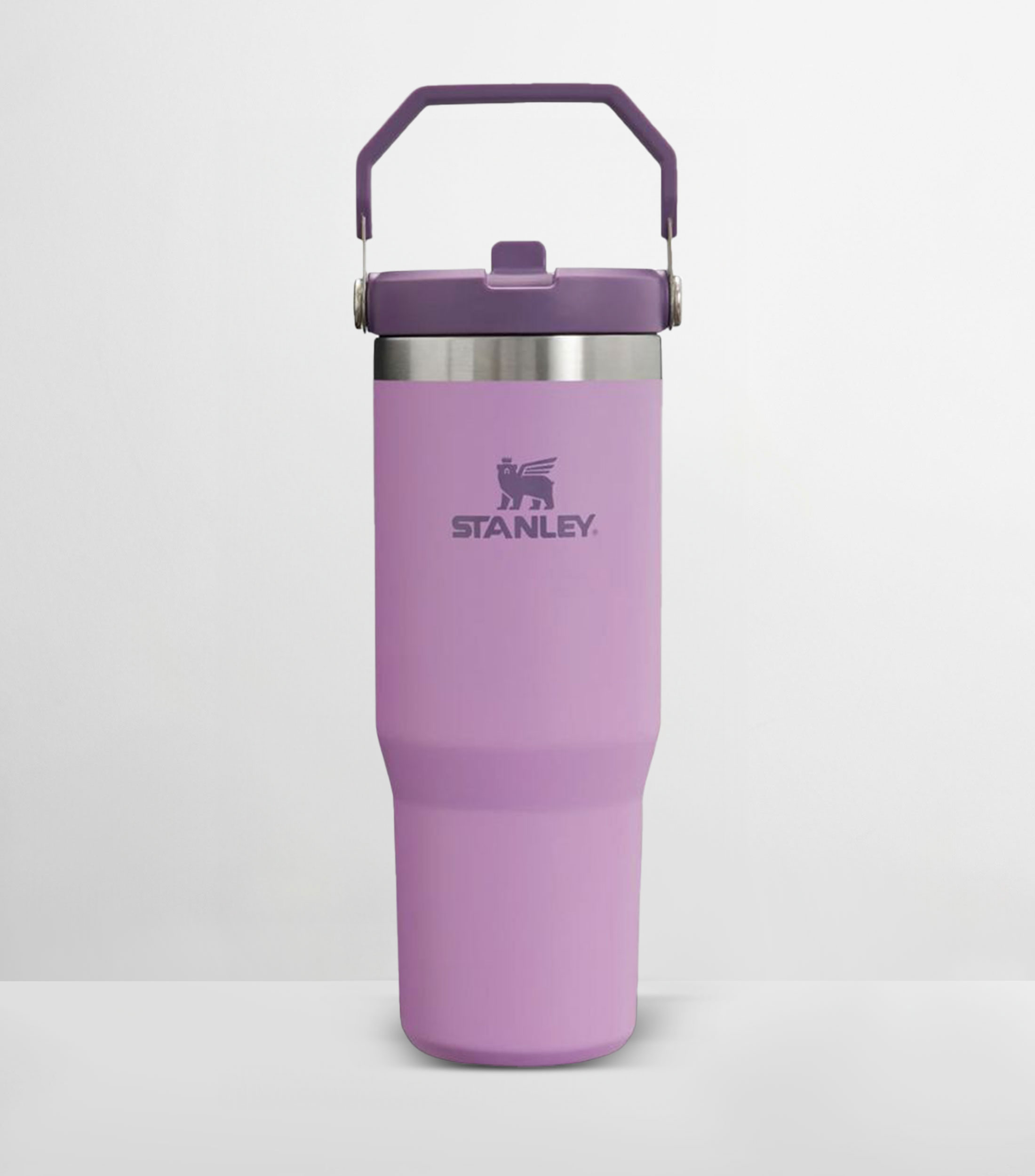 Termo Stanley Flip Straw Lilac en acero inoxidable con popote, 887 ml