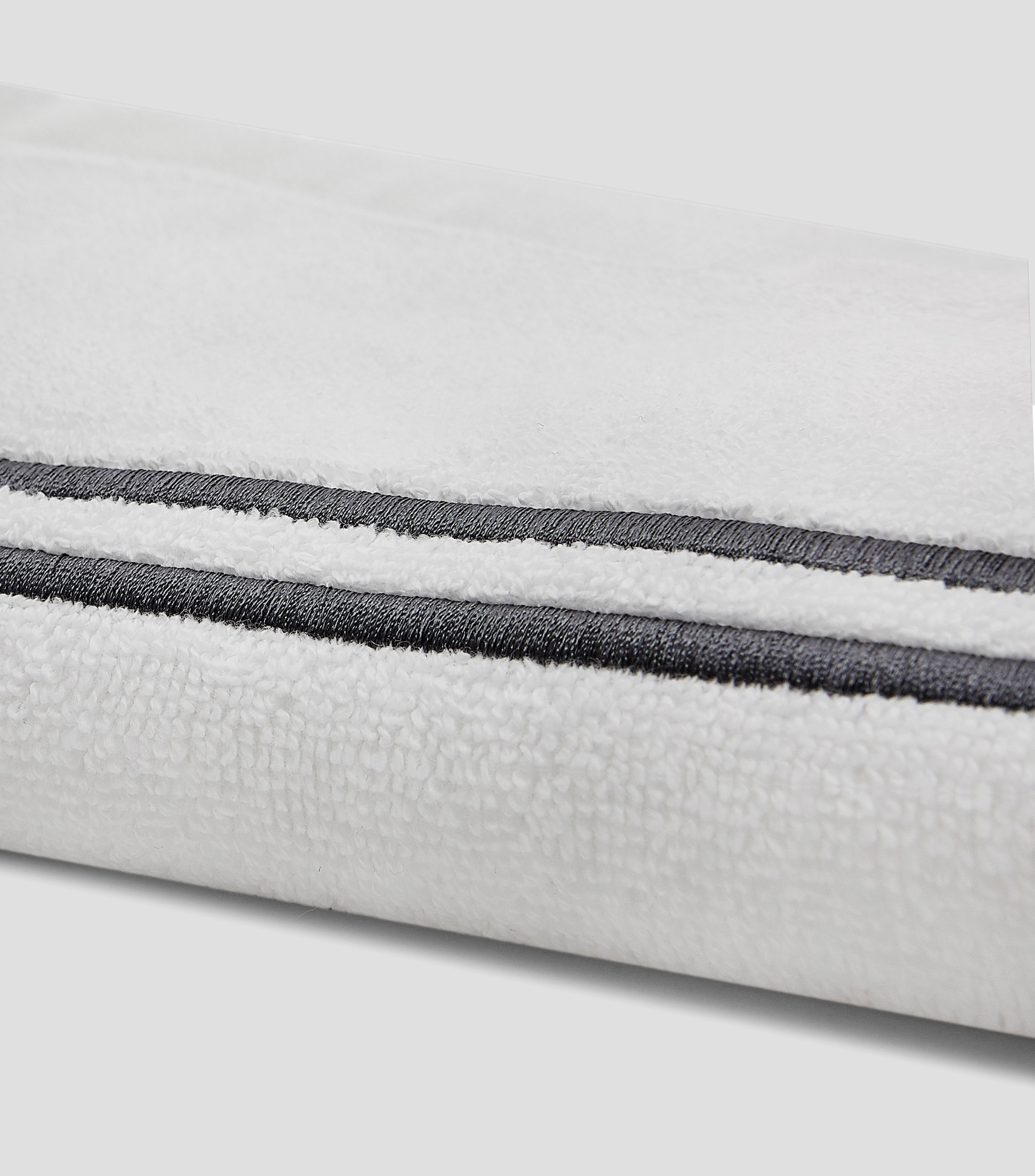 Toalla para manos Hotel Classic blanca con gris