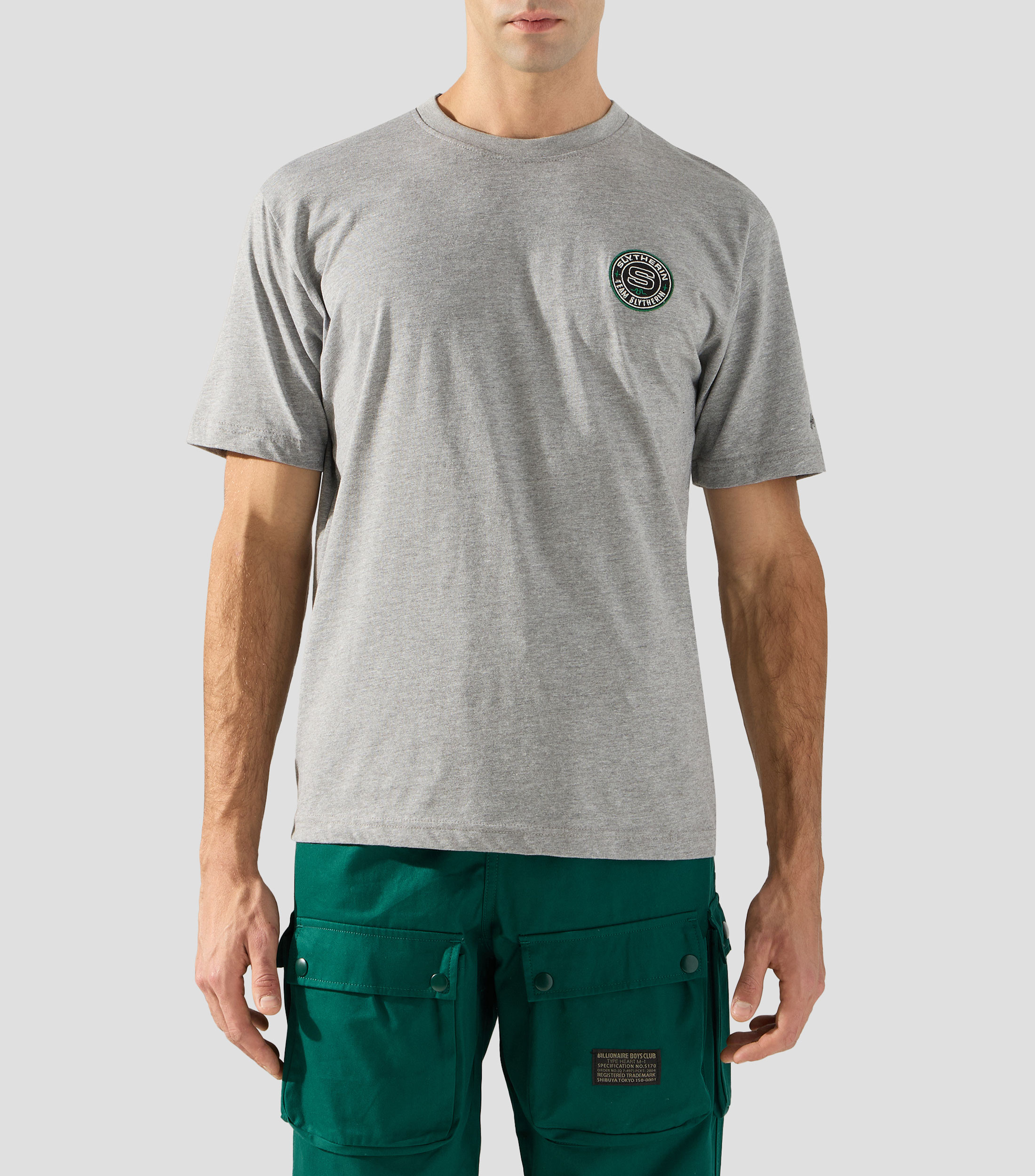 Playera de cuello redondo con manga corta estampada Hombre