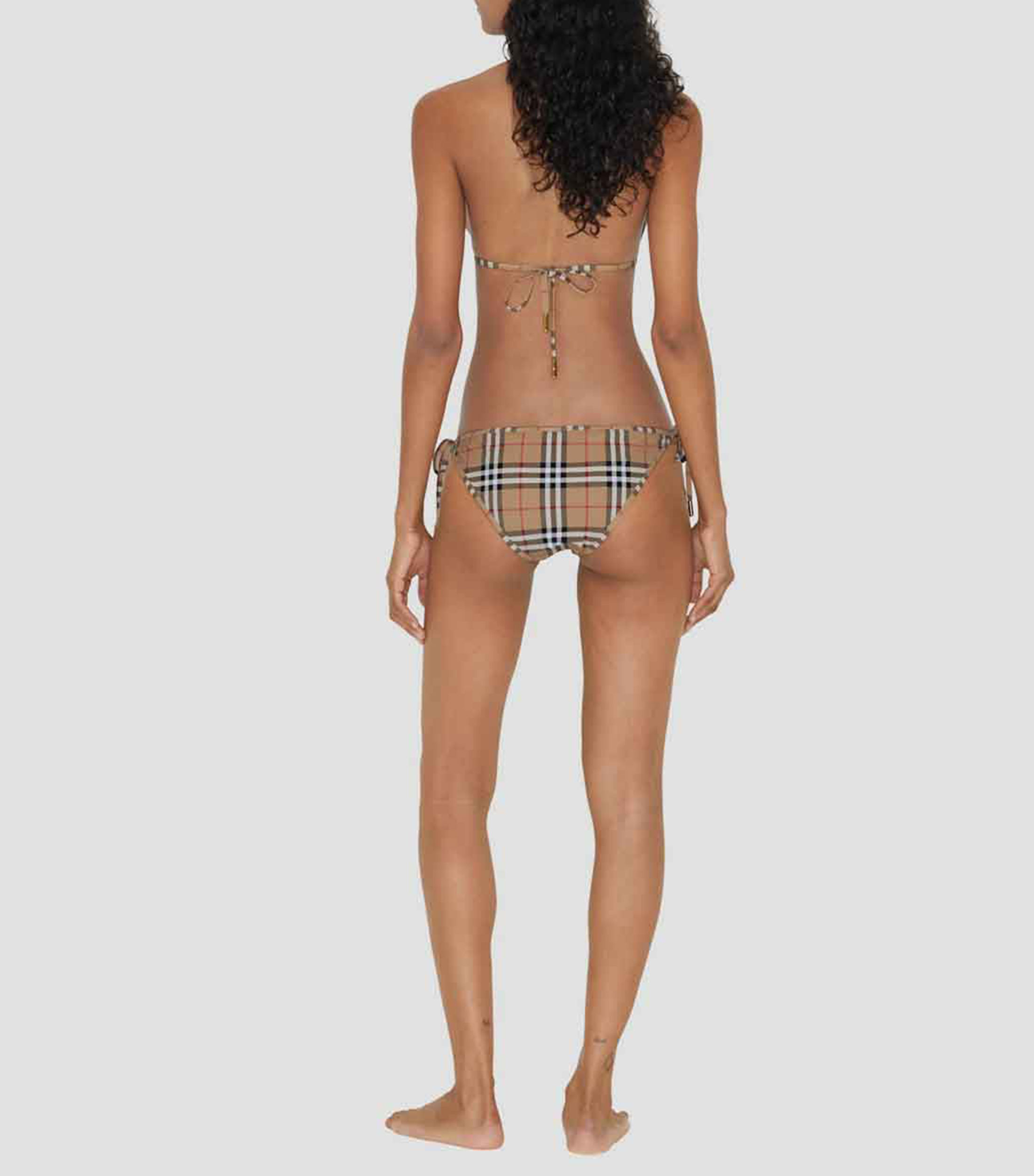 Traje de baño triángulo check Mujer
