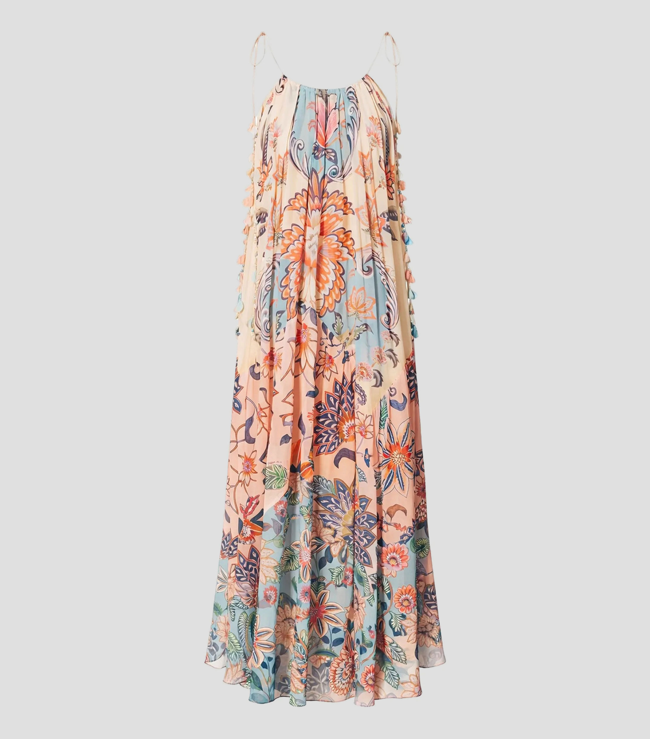 Vestido largo estampado Mujer