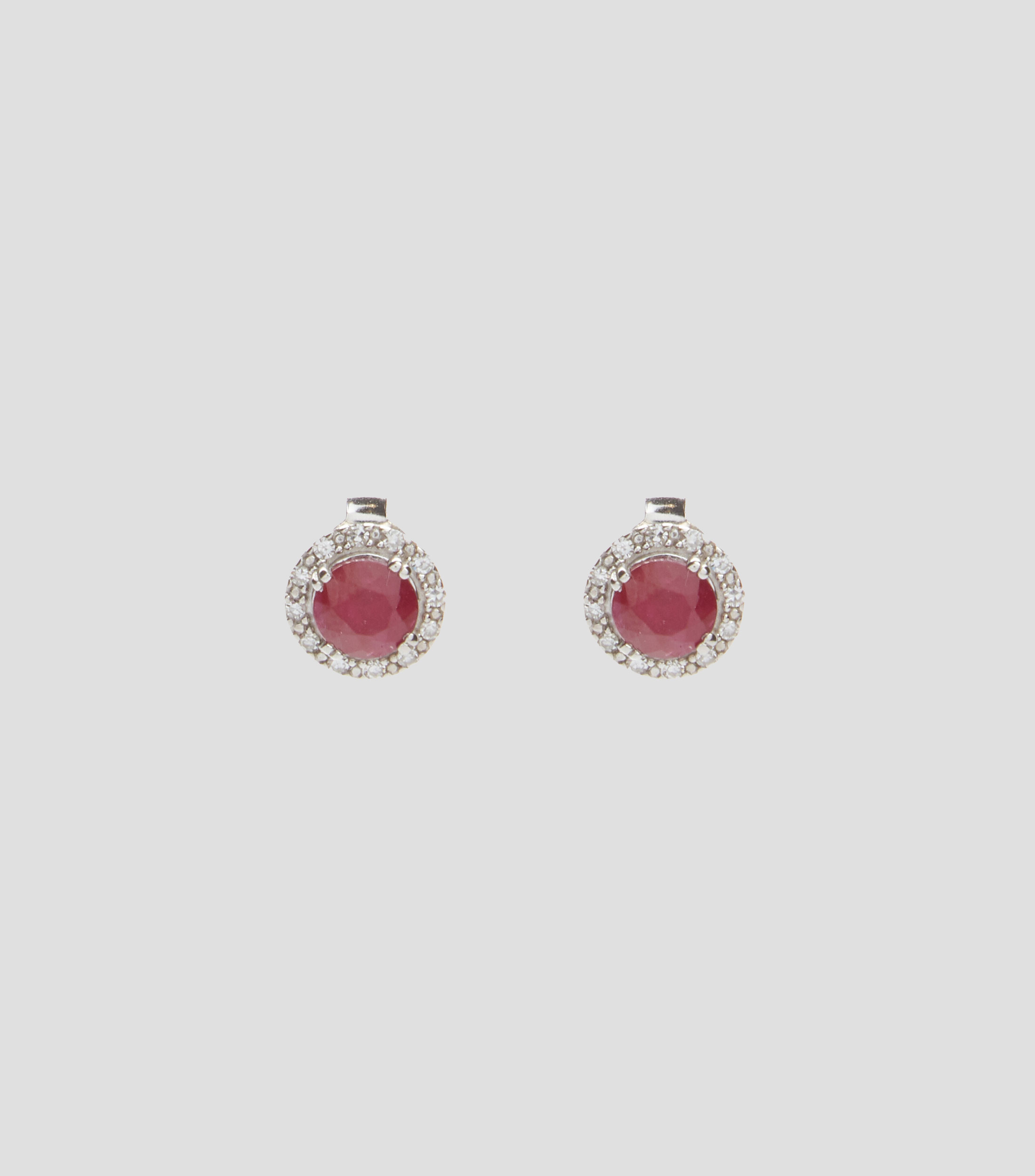 Aretes en oro blanco de 14 Kts Mujer