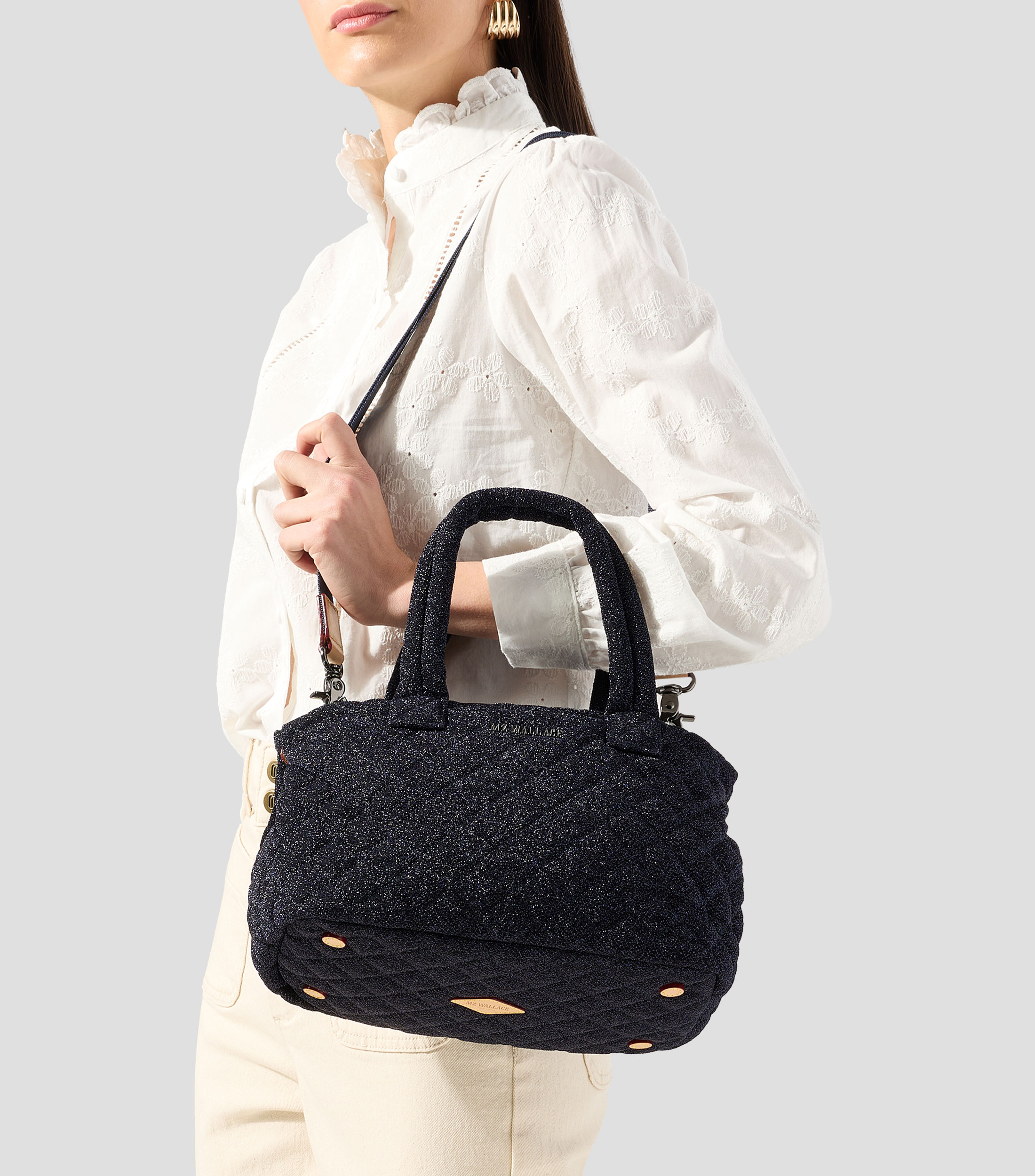 Bolsa tote chica Metro City azul lisa Mujer