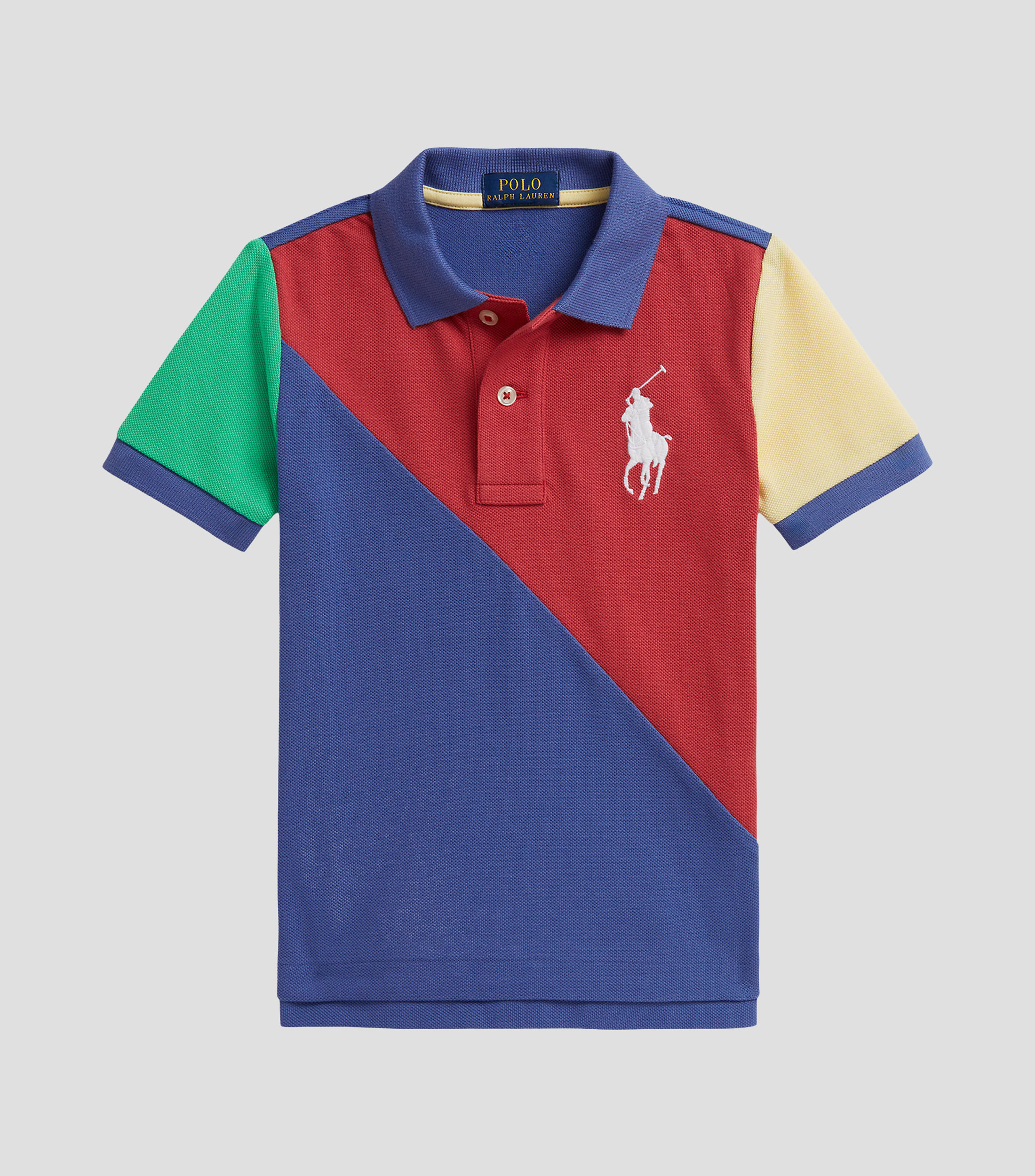 Playera tipo polo con manga corta lisa Niño