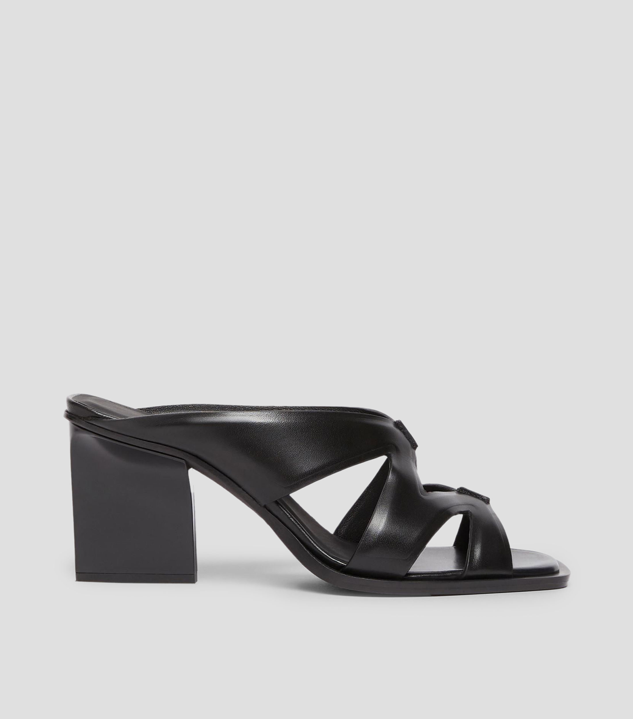 Sandalias con tacon medio ancho Mujer