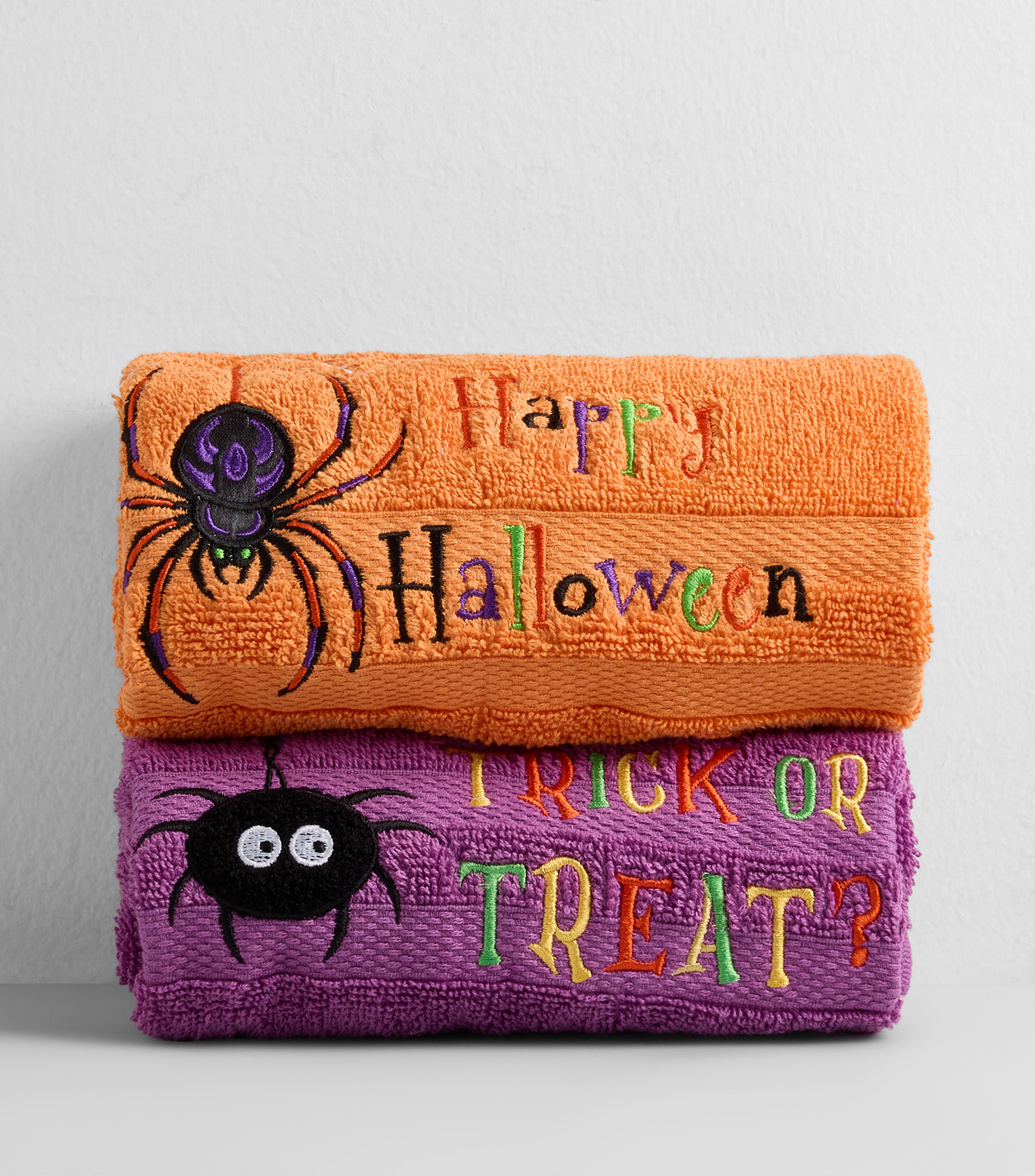 Set Toallas de manos Bordadas Pullman Happy Halloween
